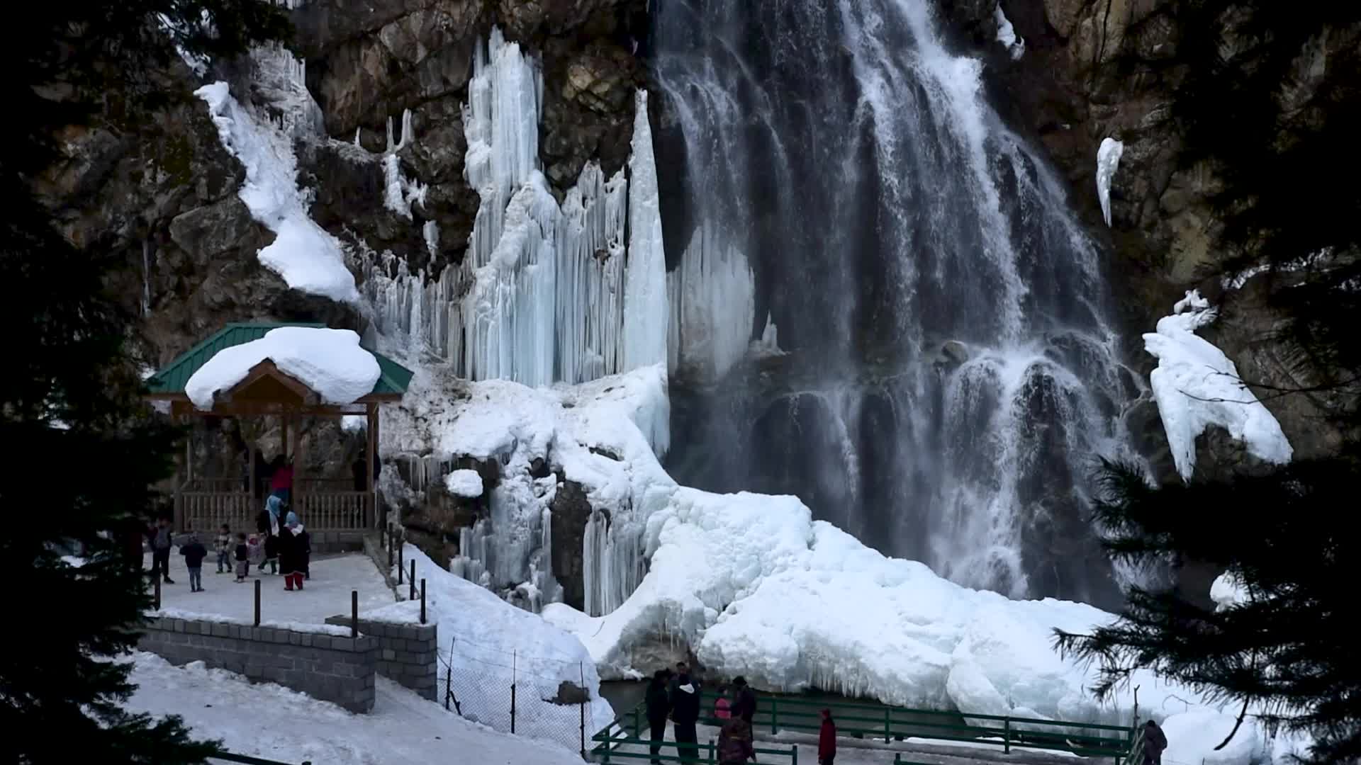  Frozen waterfall in Baramulla, Indian administered Kashmir.