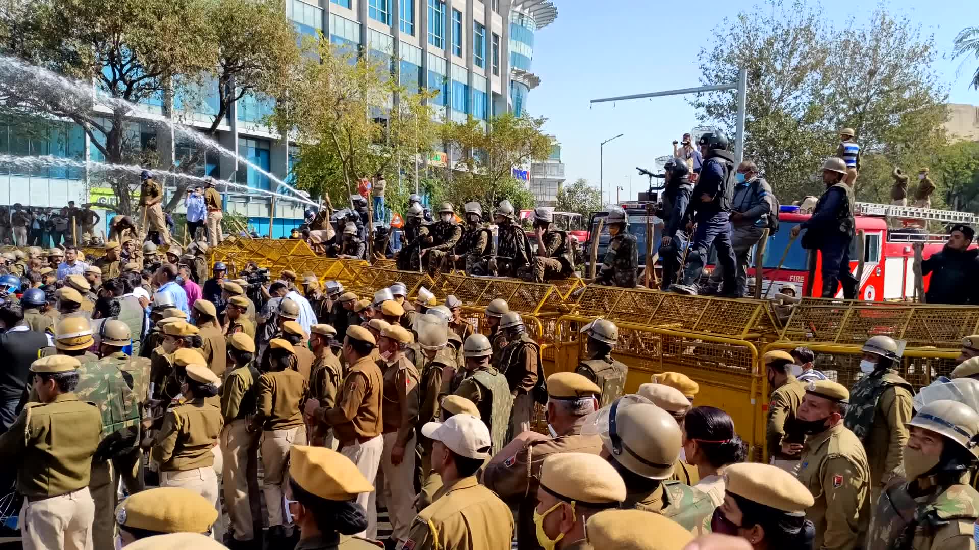 BJP Protest Over REET Exam Paper Leak In Jaipur