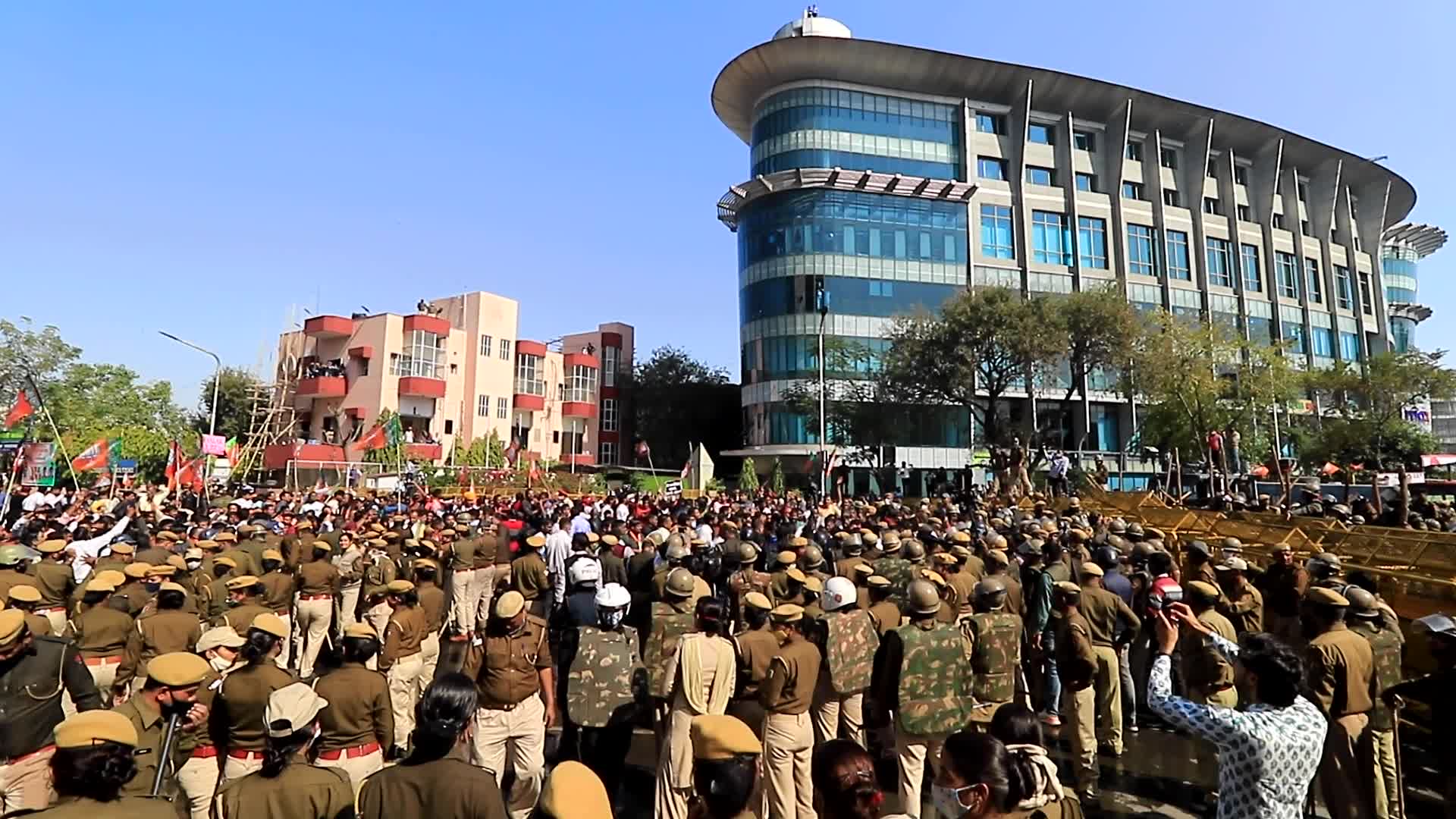 BJP Protest Over REET Exam Paper Leak In Jaipur