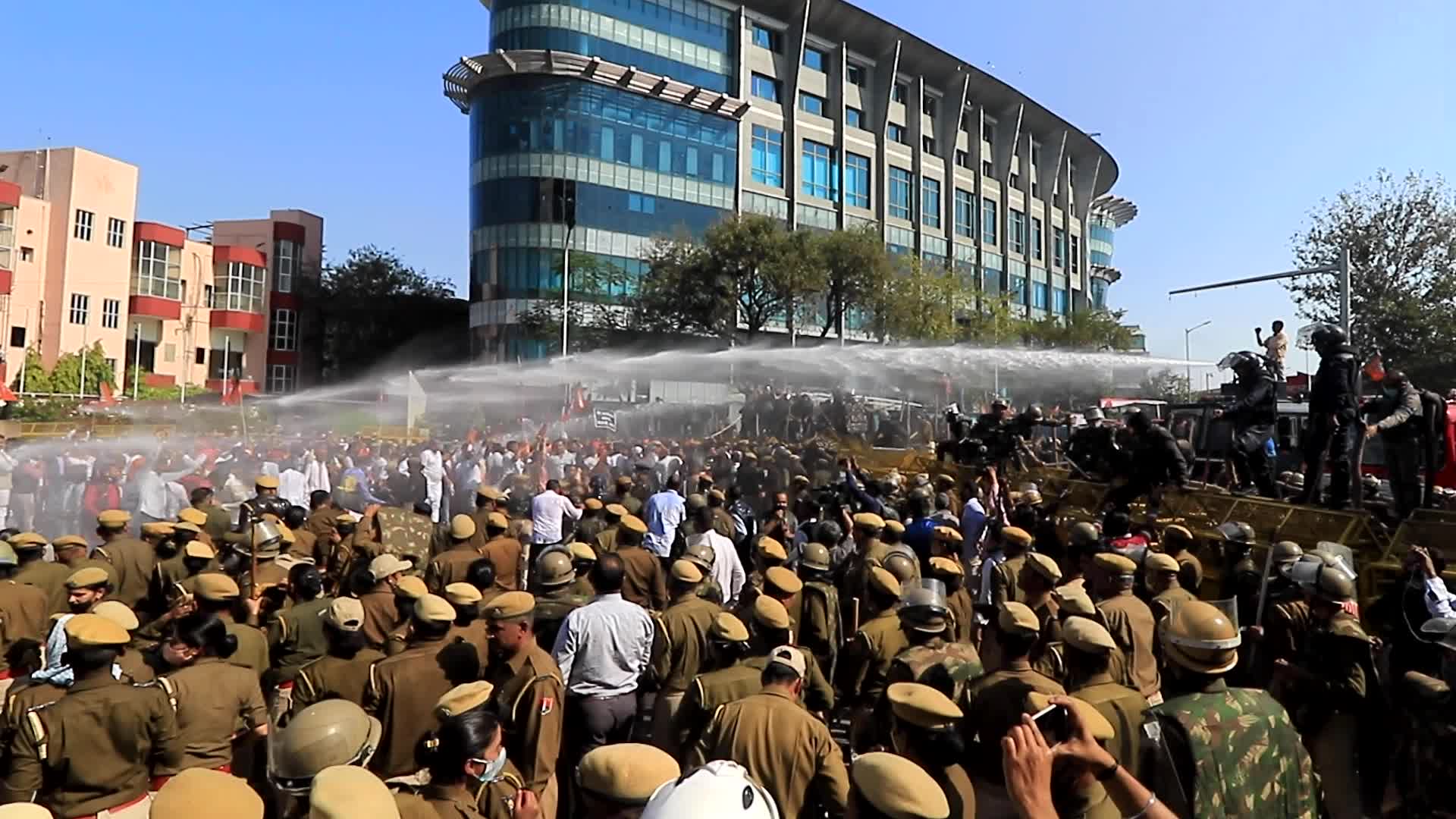BJP Protest Over REET Exam Paper Leak In Jaipur