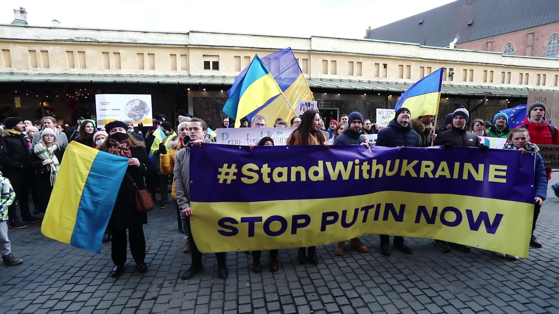 March For Peace In Ukraine In Krakow, Poland