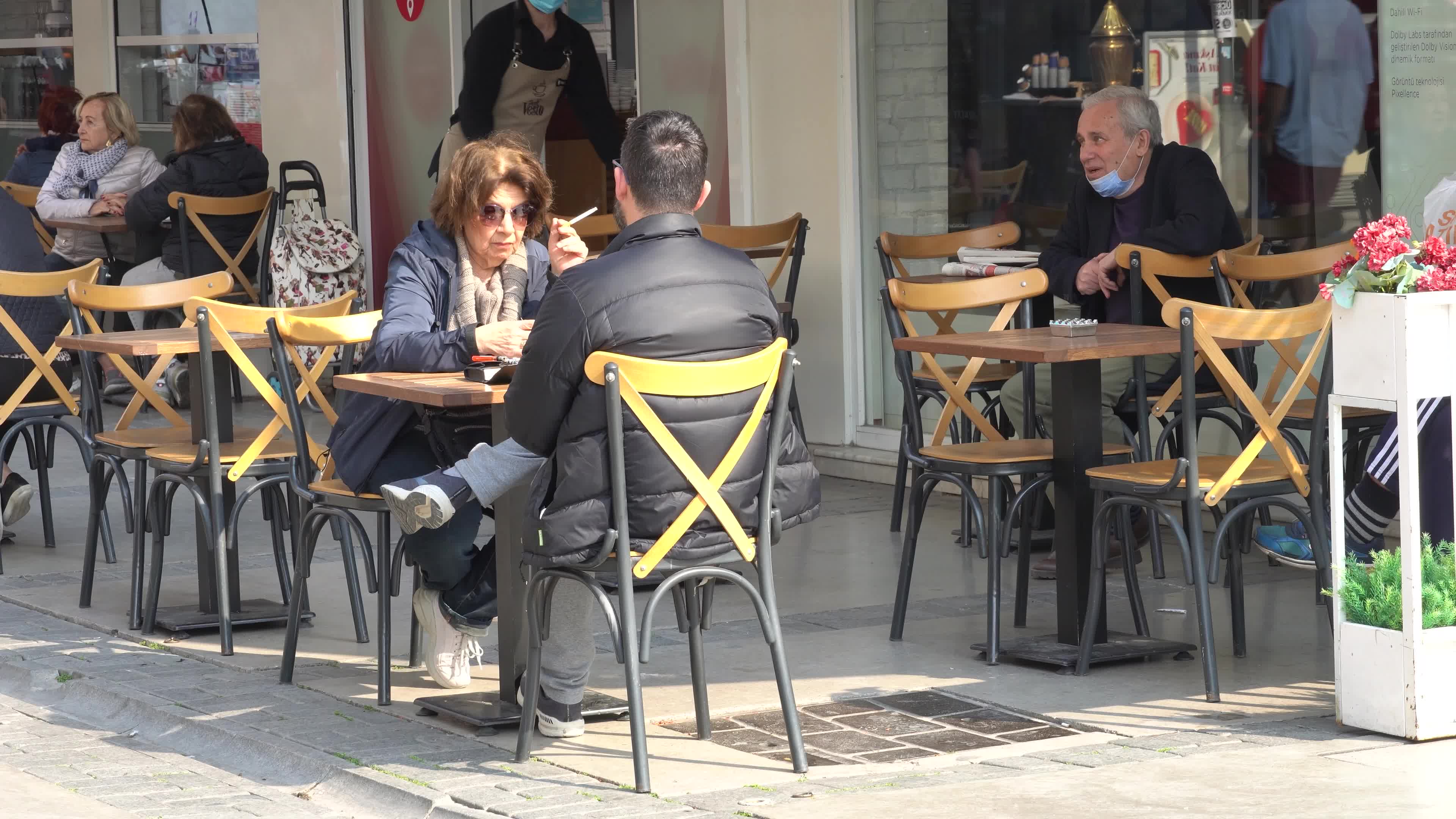 Random people at the street in daily life of Turkey 