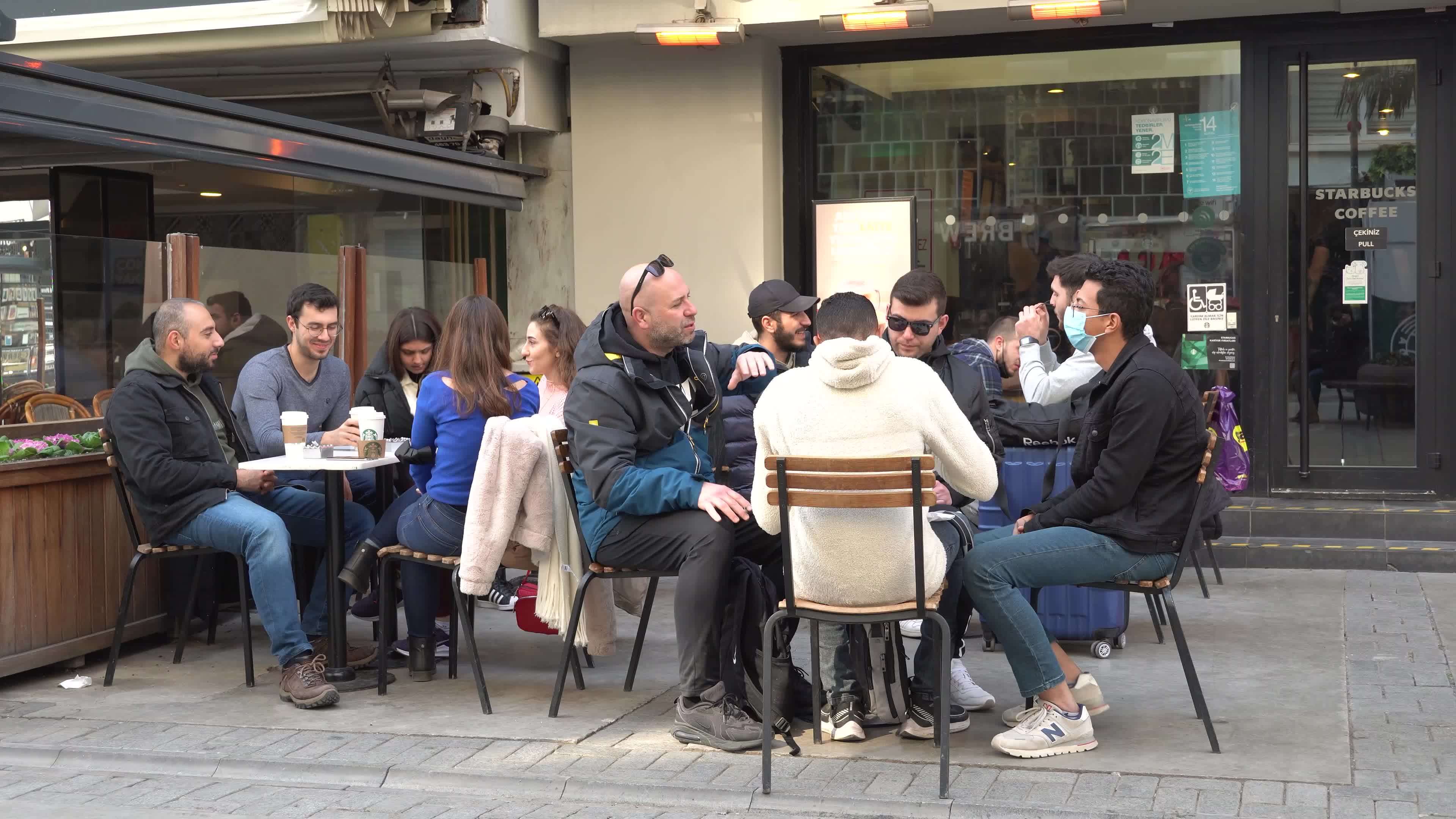Random people at the street in daily life of Turkey 
