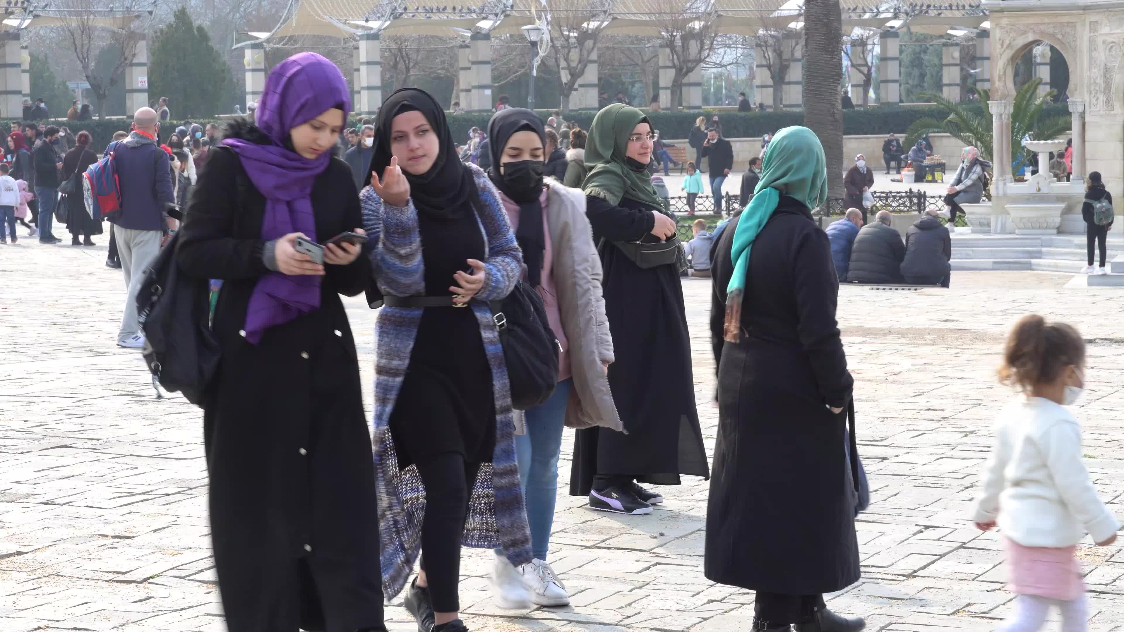 Random people at the street in daily life of Turkey 
