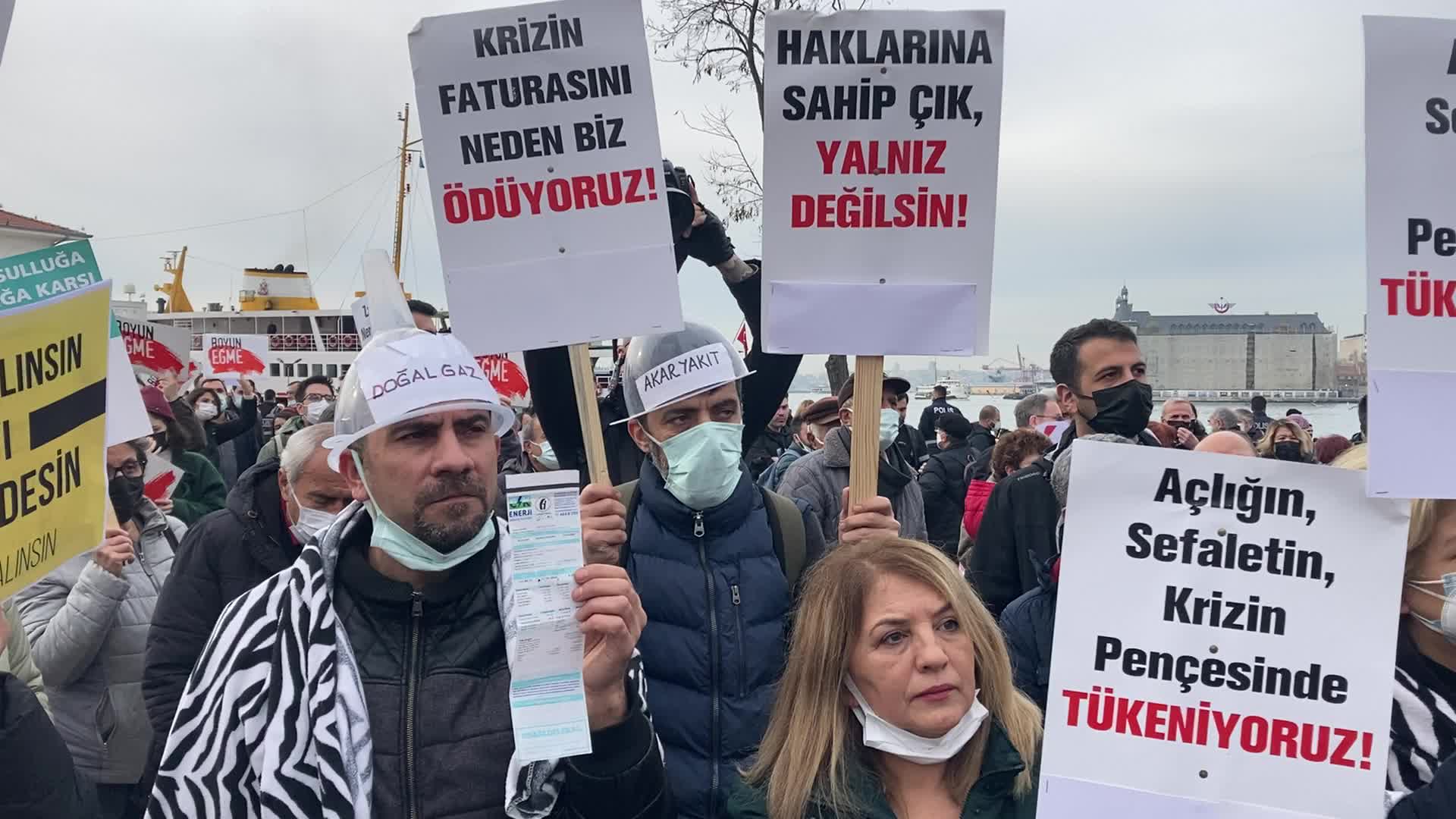 Protest Against Increasing Electricity Prices In Istanbul