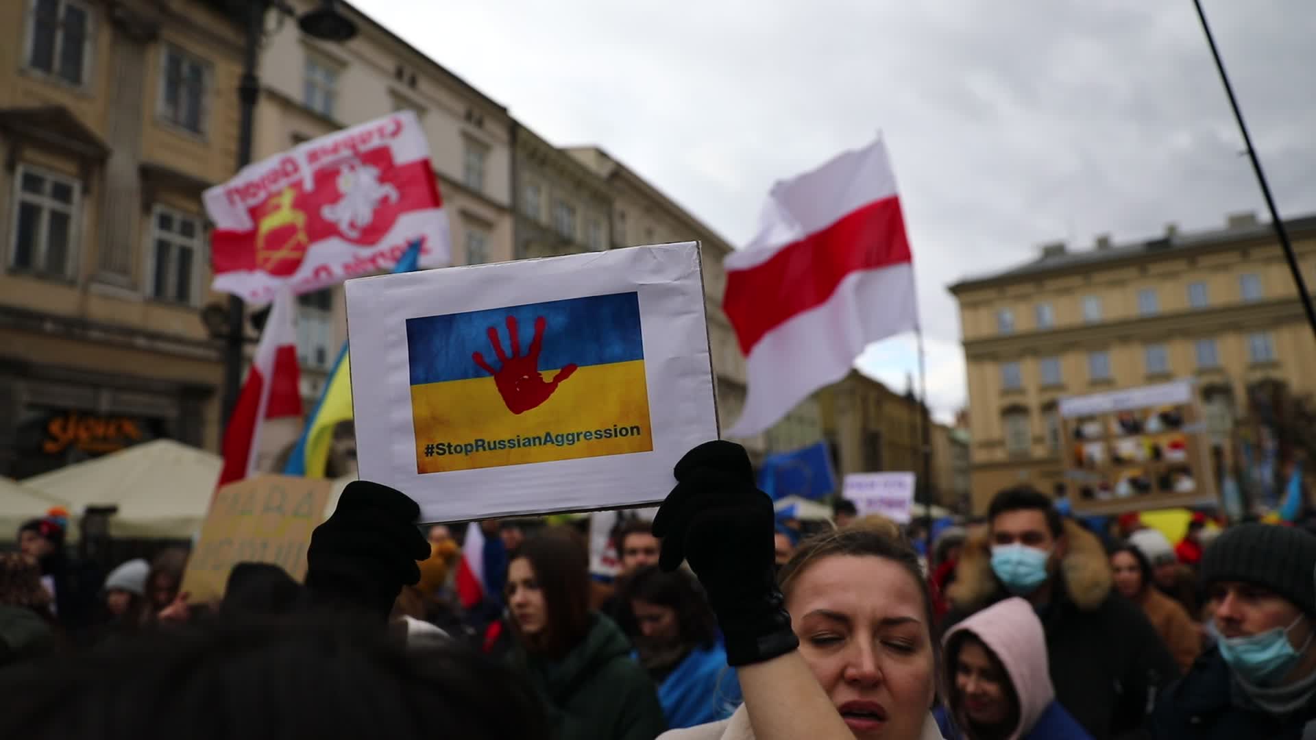 Stand With Ukraine Protest In Poland