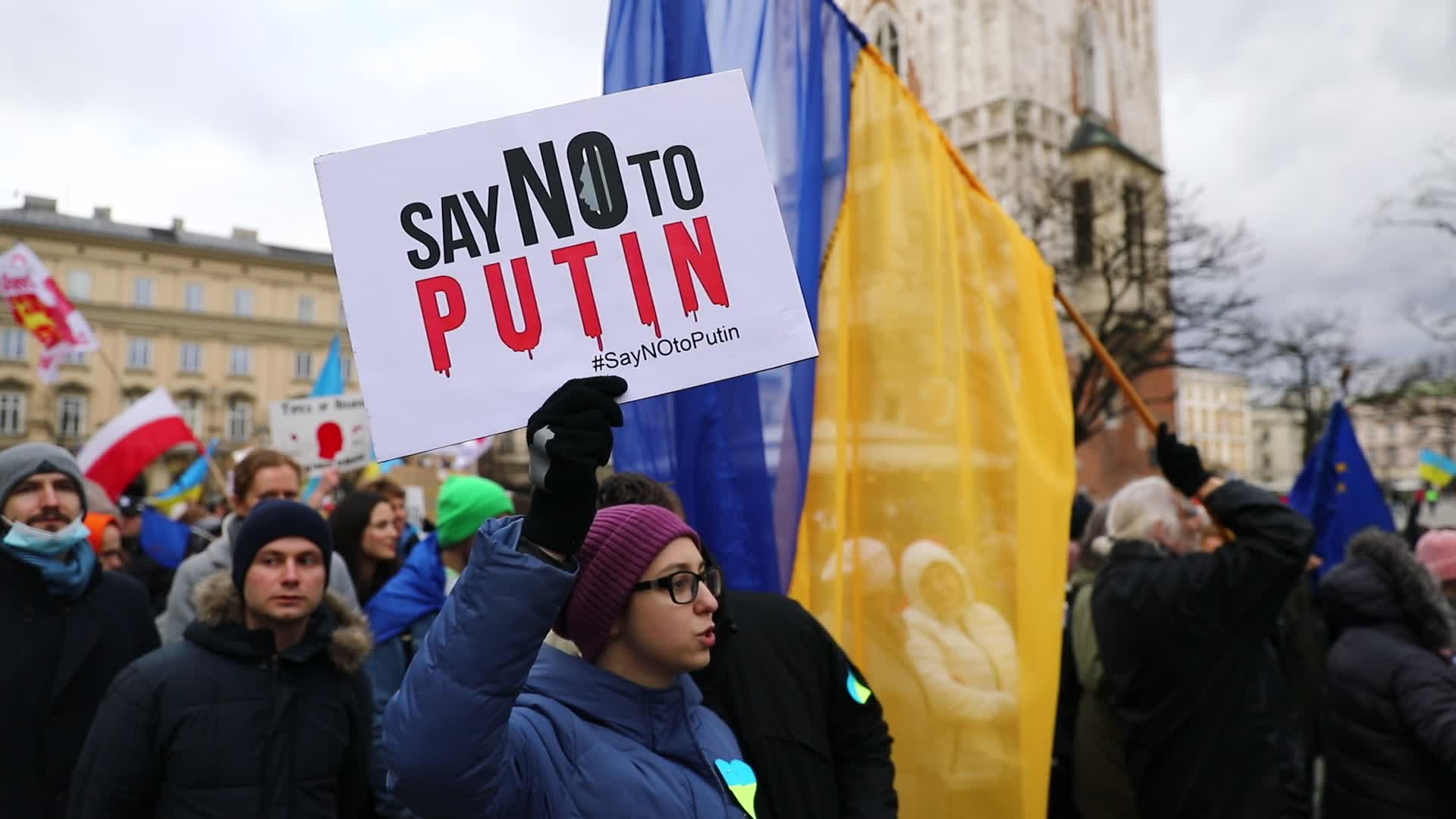 Stand With Ukraine Protest In Poland