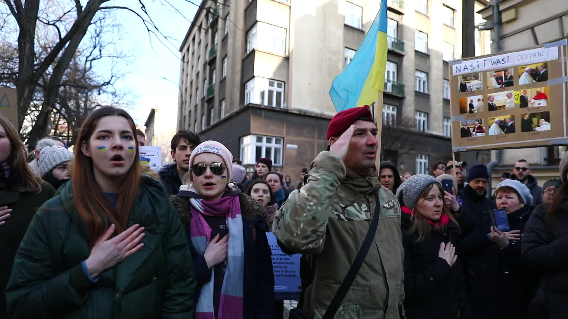 Stand With Ukraine Protest In Poland