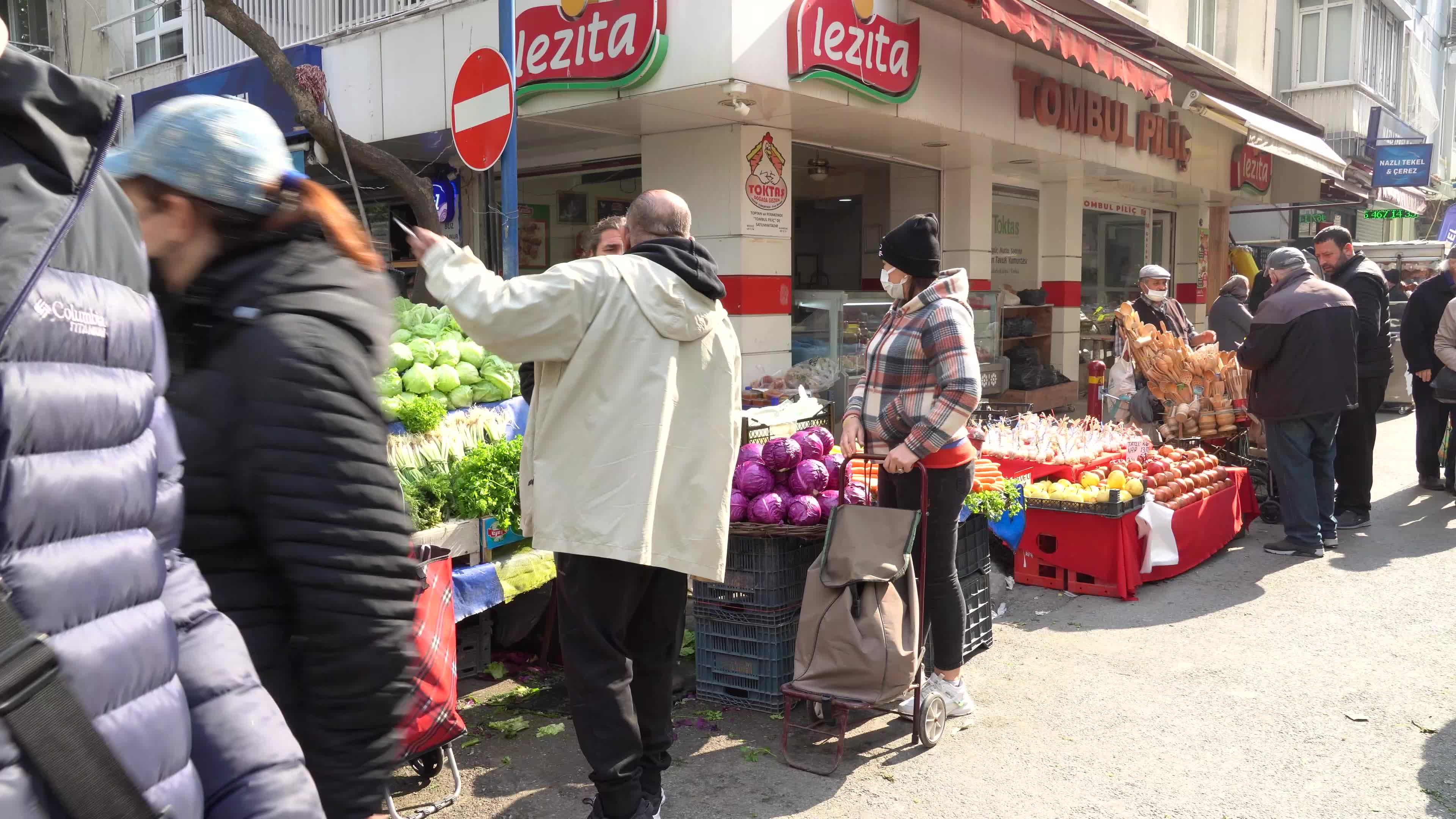 A local bazaar view in Turkey