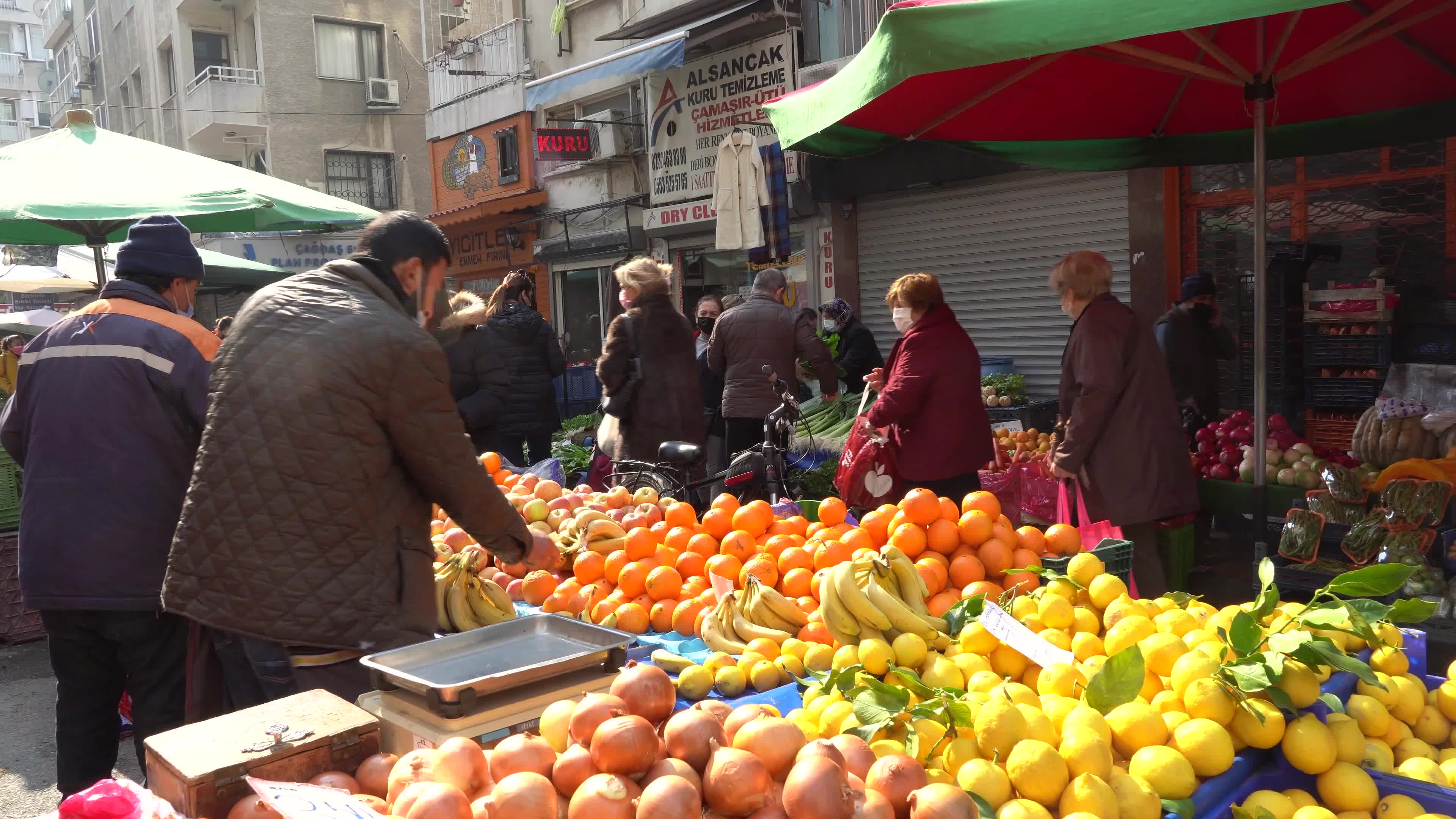 A local bazaar view in Turkey