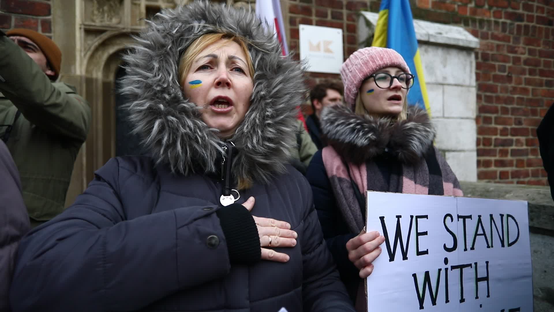 Stand With Ukraine Protest In Poland