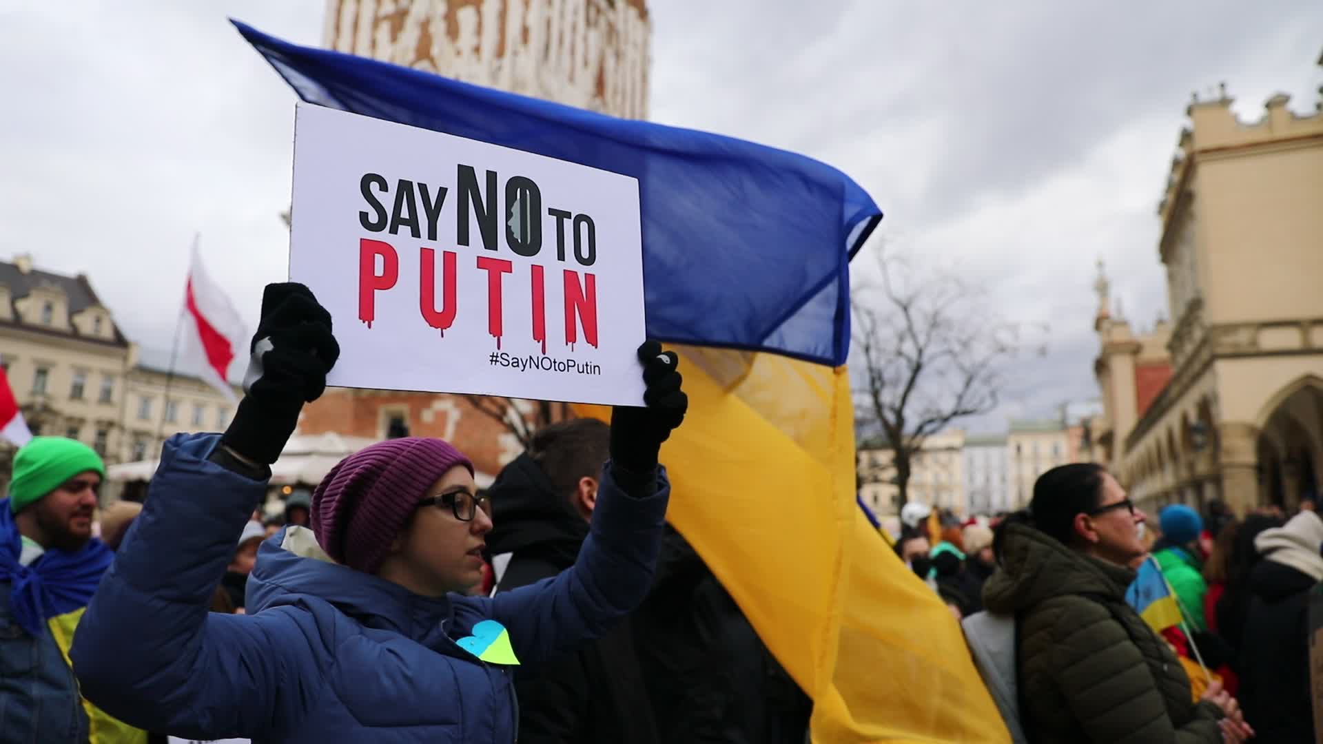 Stand With Ukraine Protest In Poland