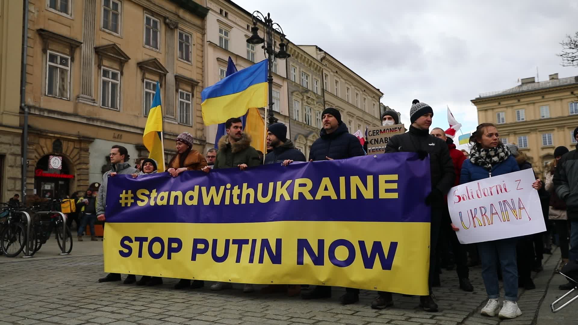 Stand With Ukraine Protest In Poland