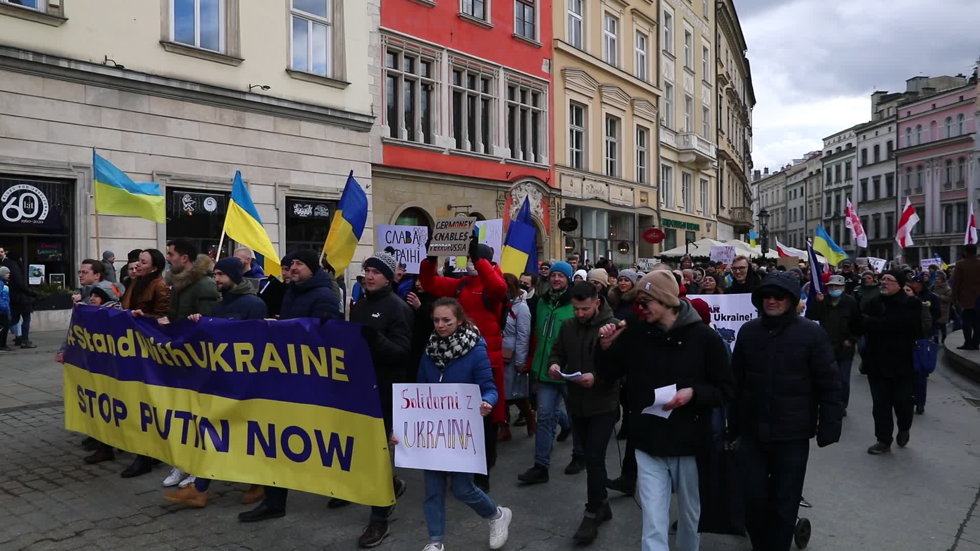 Stand With Ukraine Protest In Poland