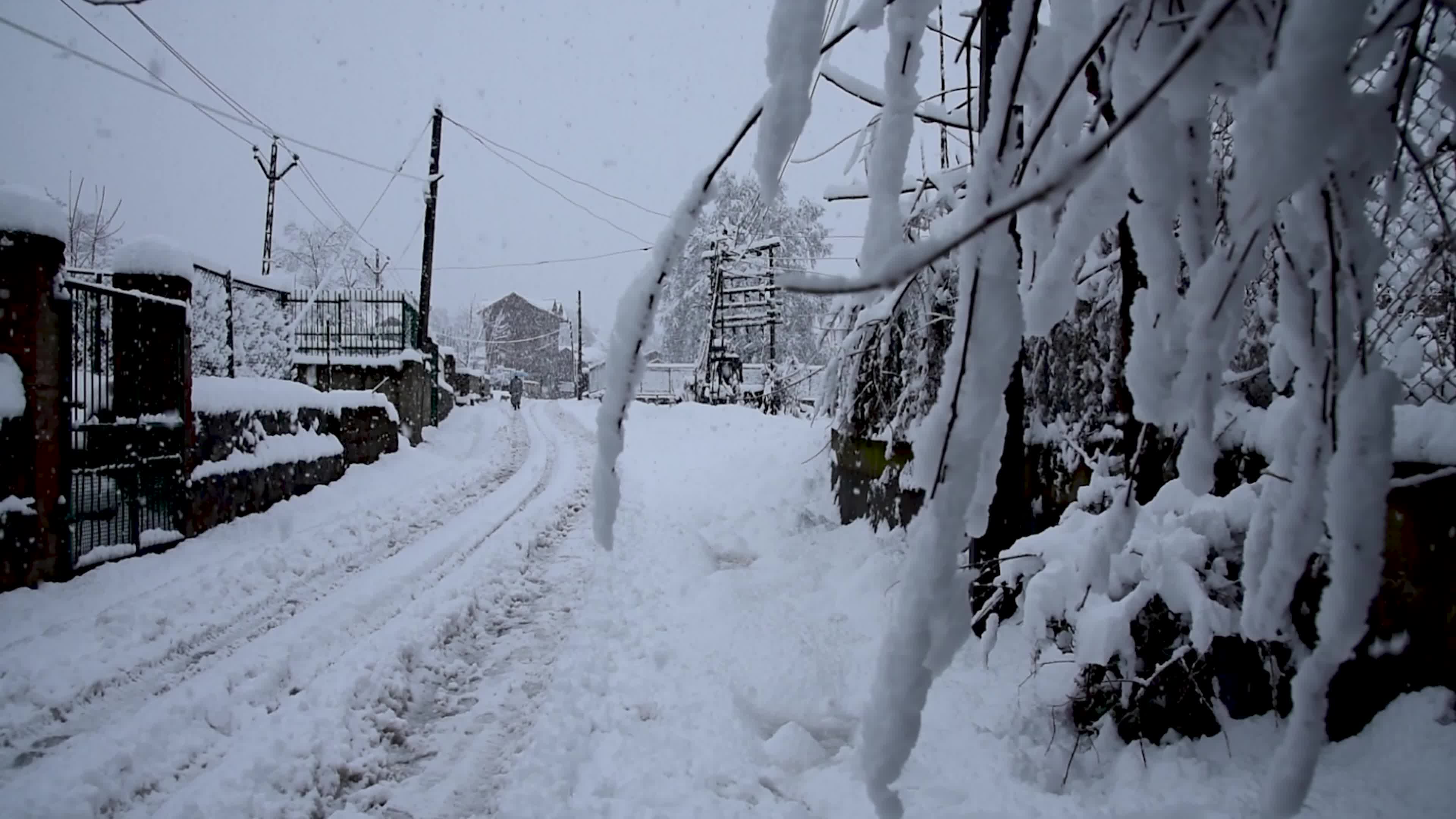 Heavy snowfall in Indian administered Kashmir