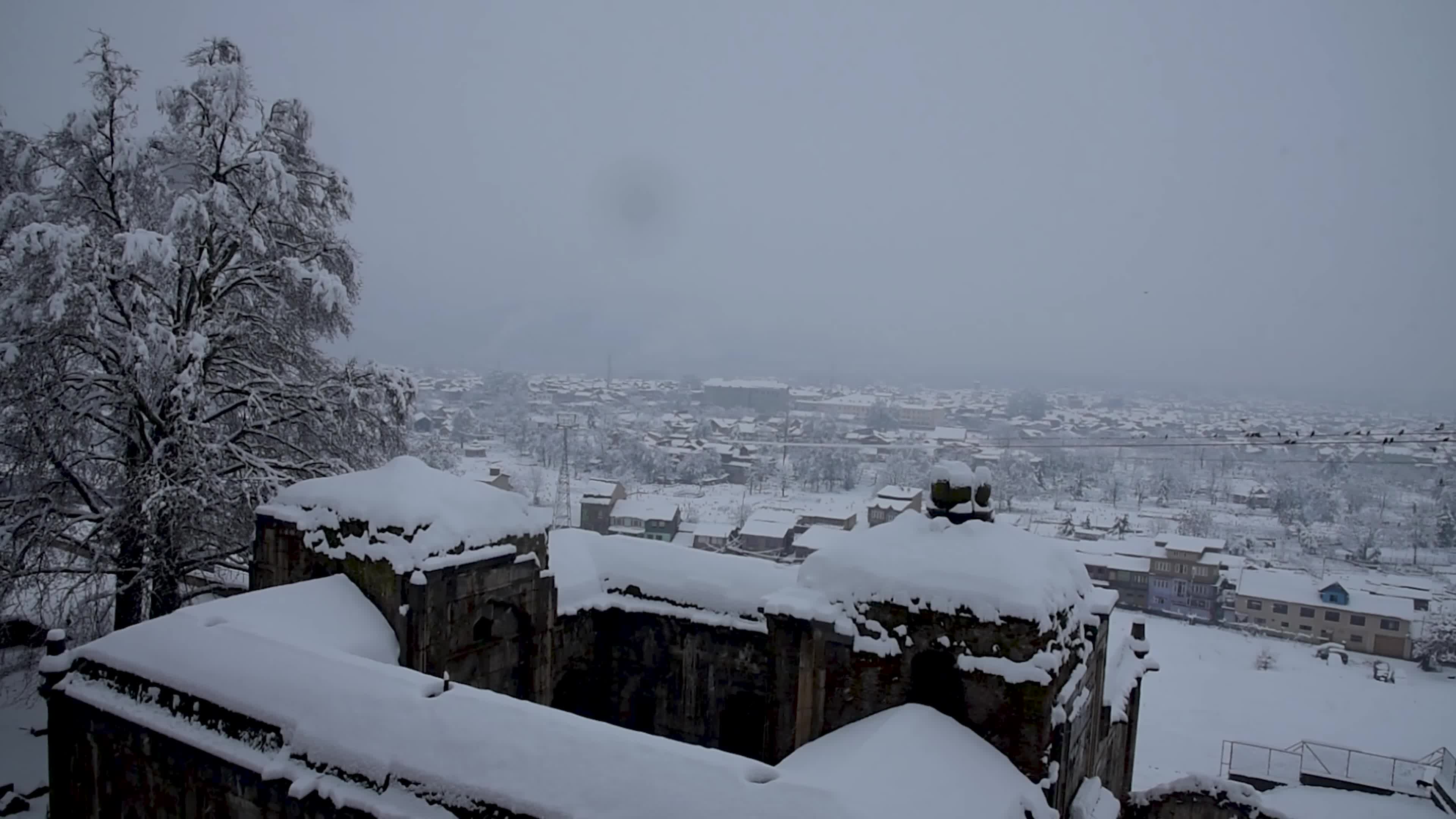 Heavy snowfall in Indian administered Kashmir