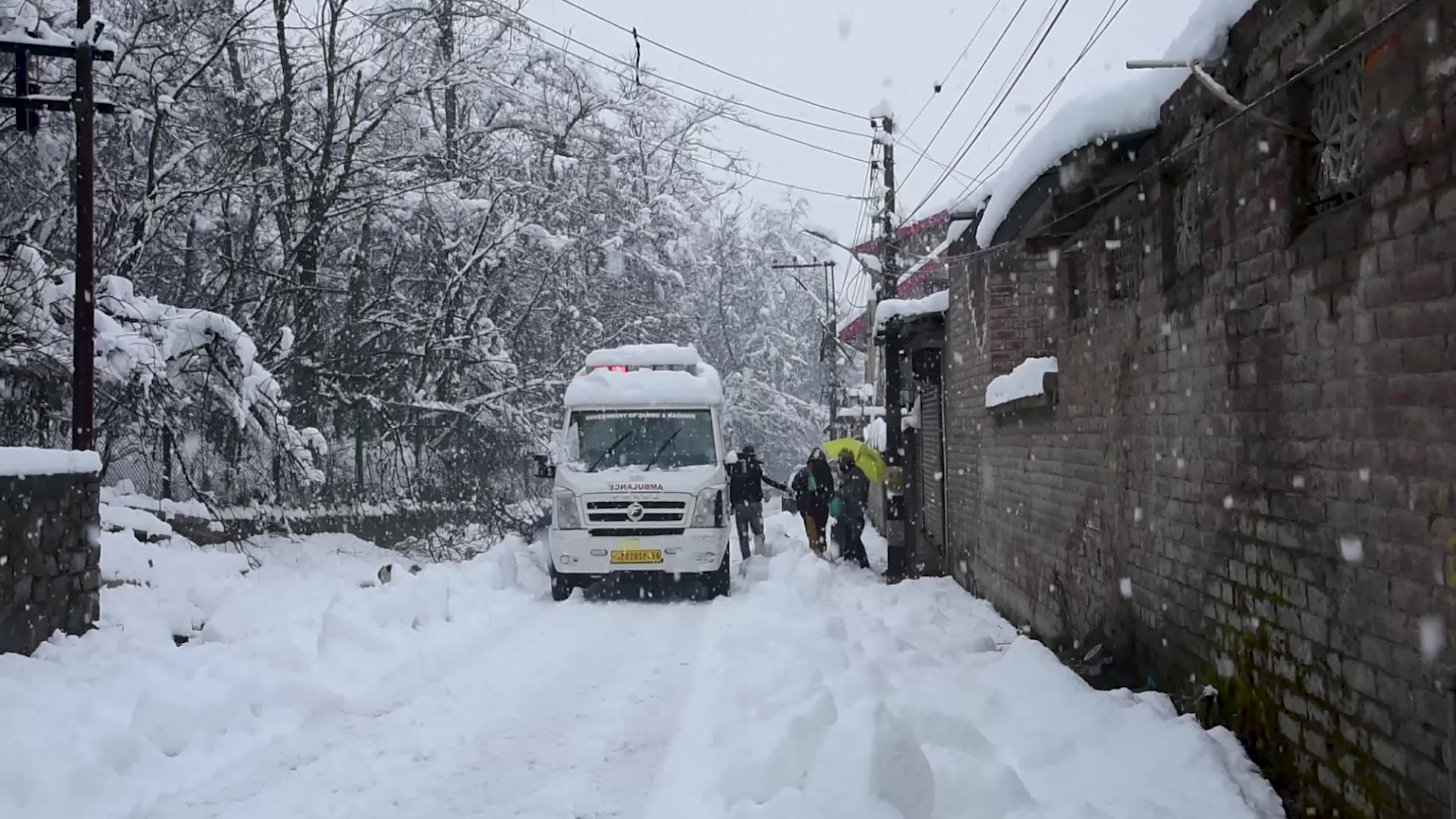 Heavy snowfall in Indian administered Kashmir