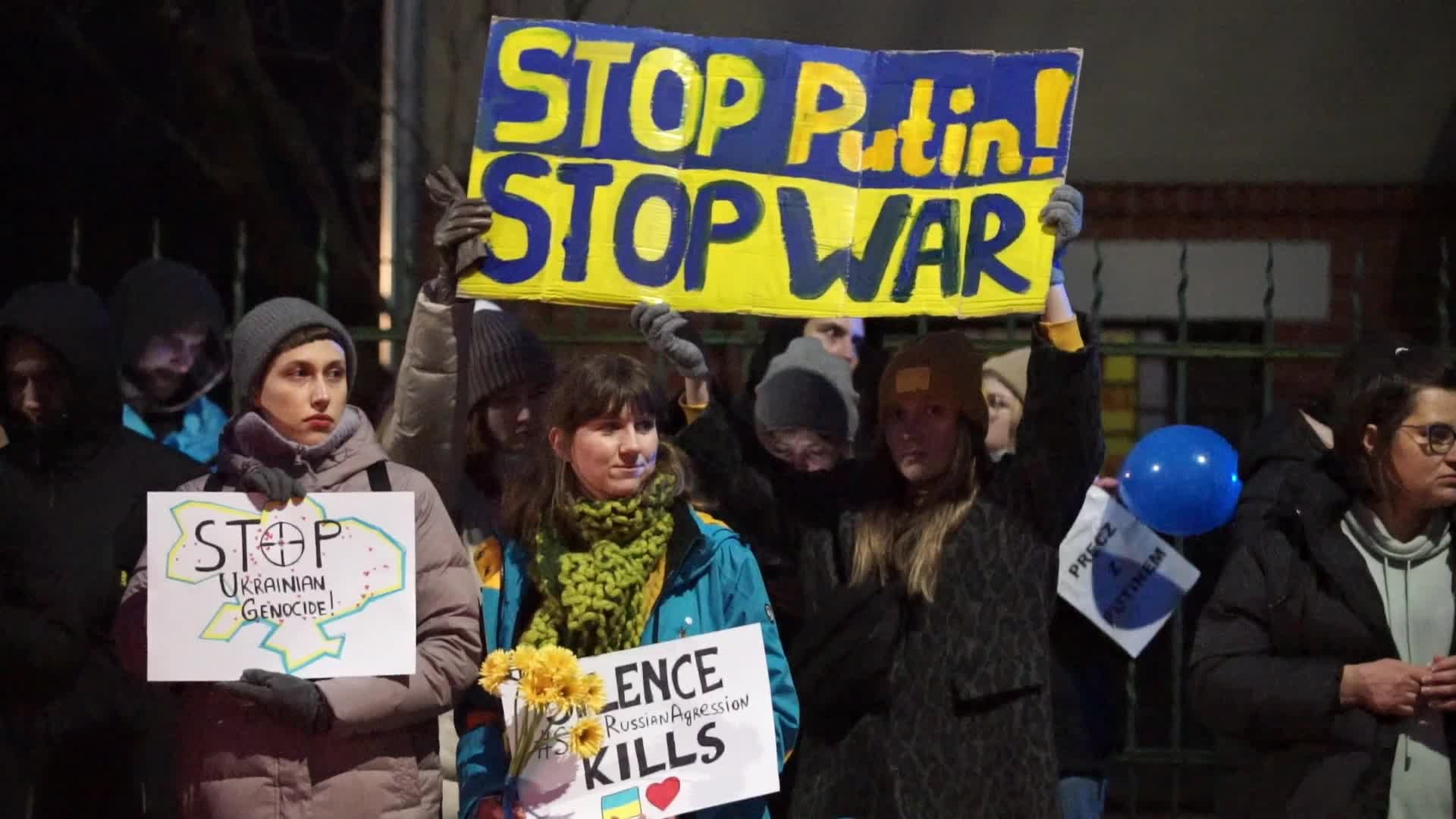 Ukrainians Protest Against Russian Agression In Gdansk, Poland