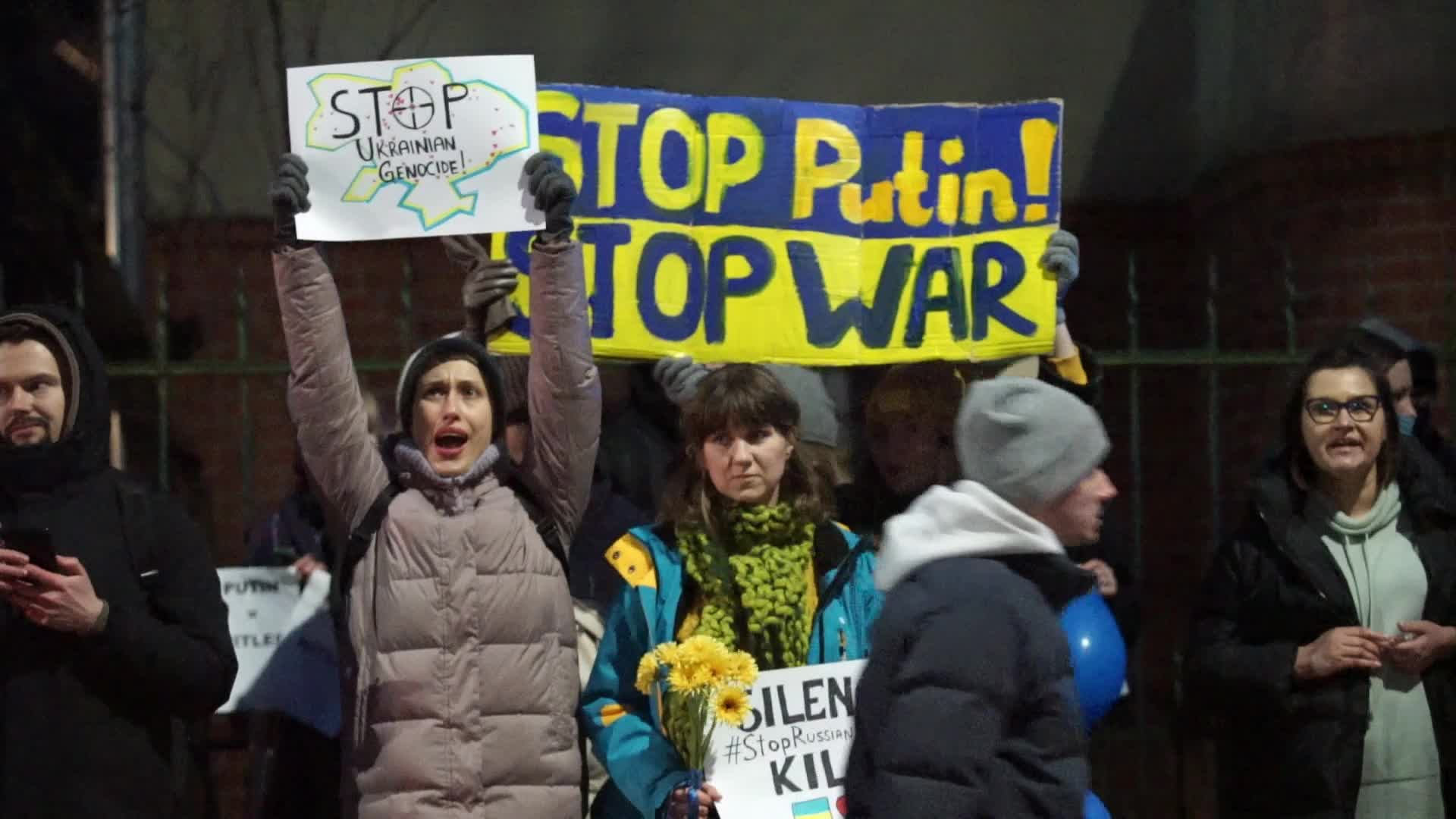 Ukrainians Protest Against Russian Agression In Gdansk, Poland
