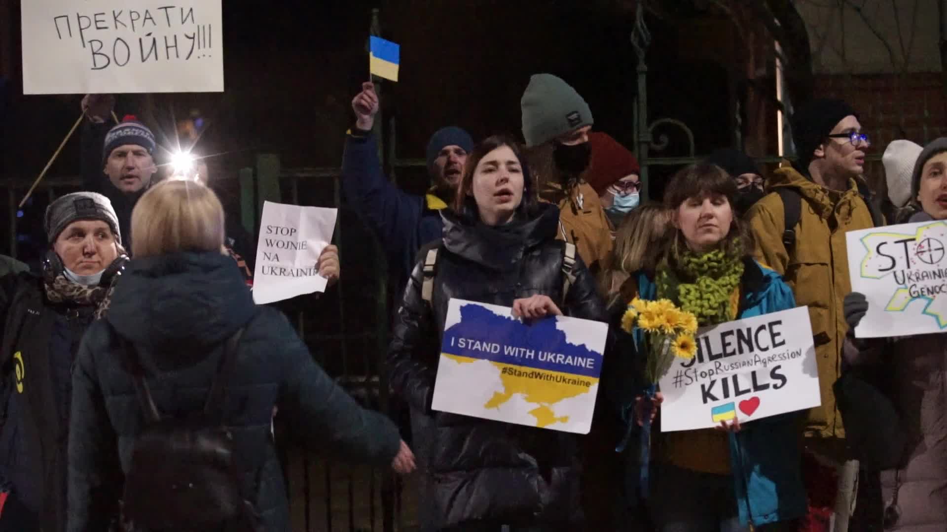 Ukrainians Protest Against Russian Agression In Gdansk, Poland