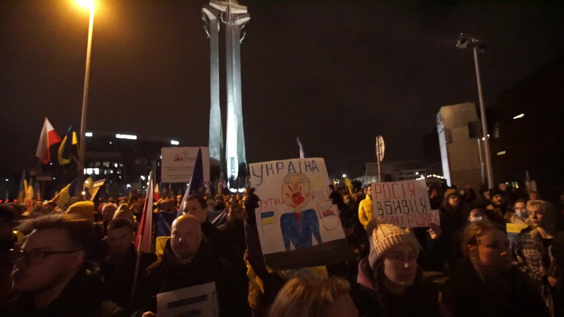 Protest Against Russian Agression In Gdansk, Poland