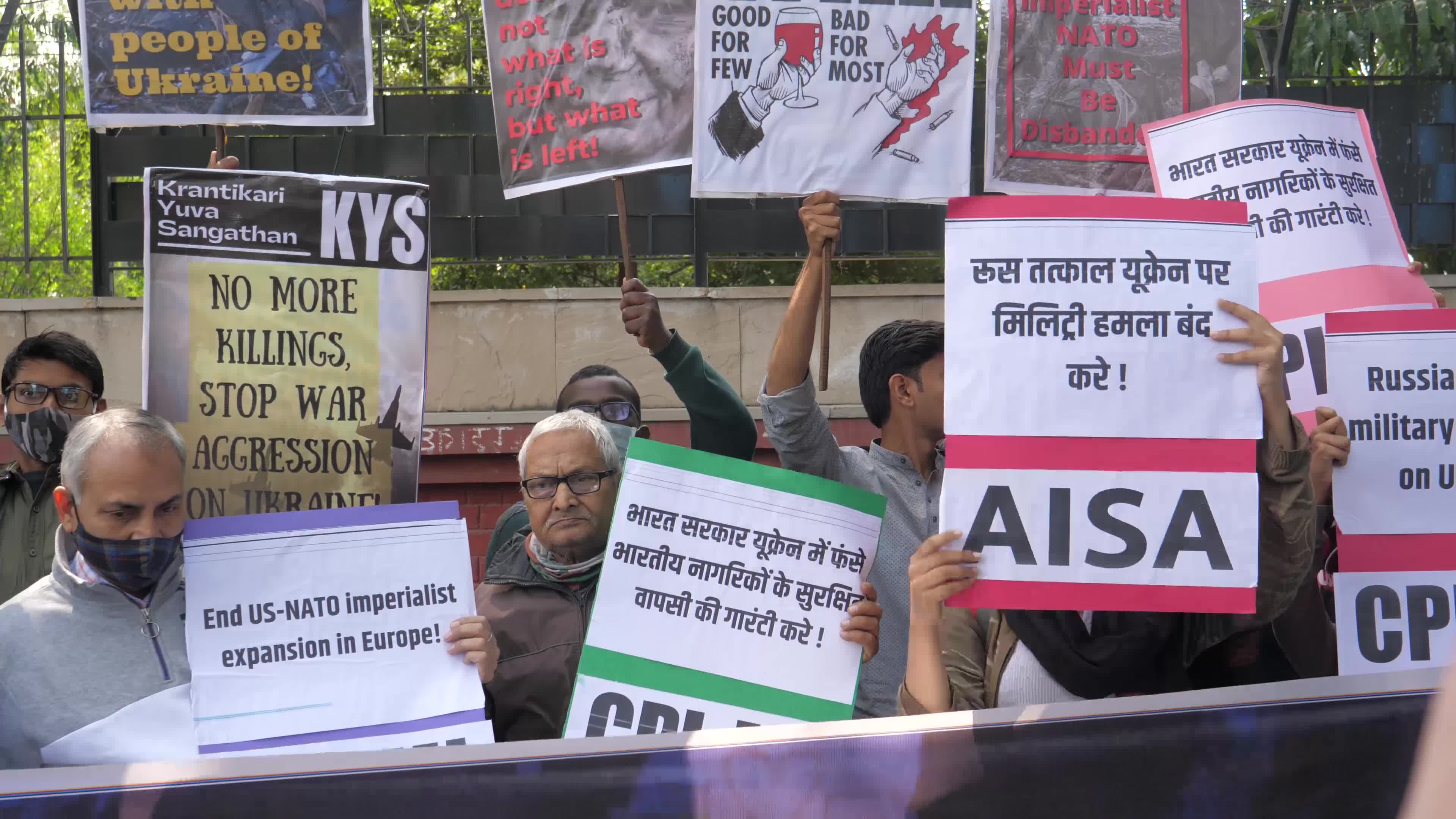 Peace March for Ukraine in New Delhi, India