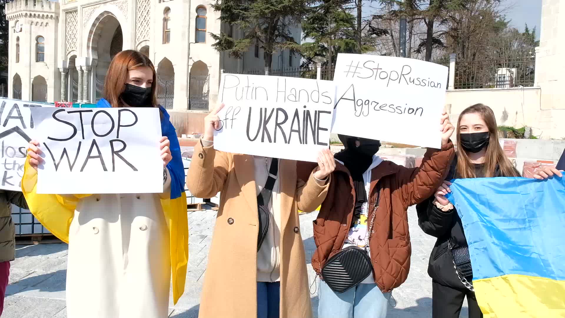 Protests In Istanbul Against Russian Invasion Of Ukraine
