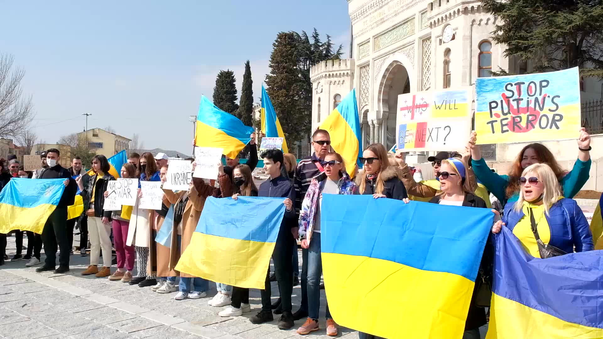 Protests In Istanbul Against Russian Invasion Of Ukraine