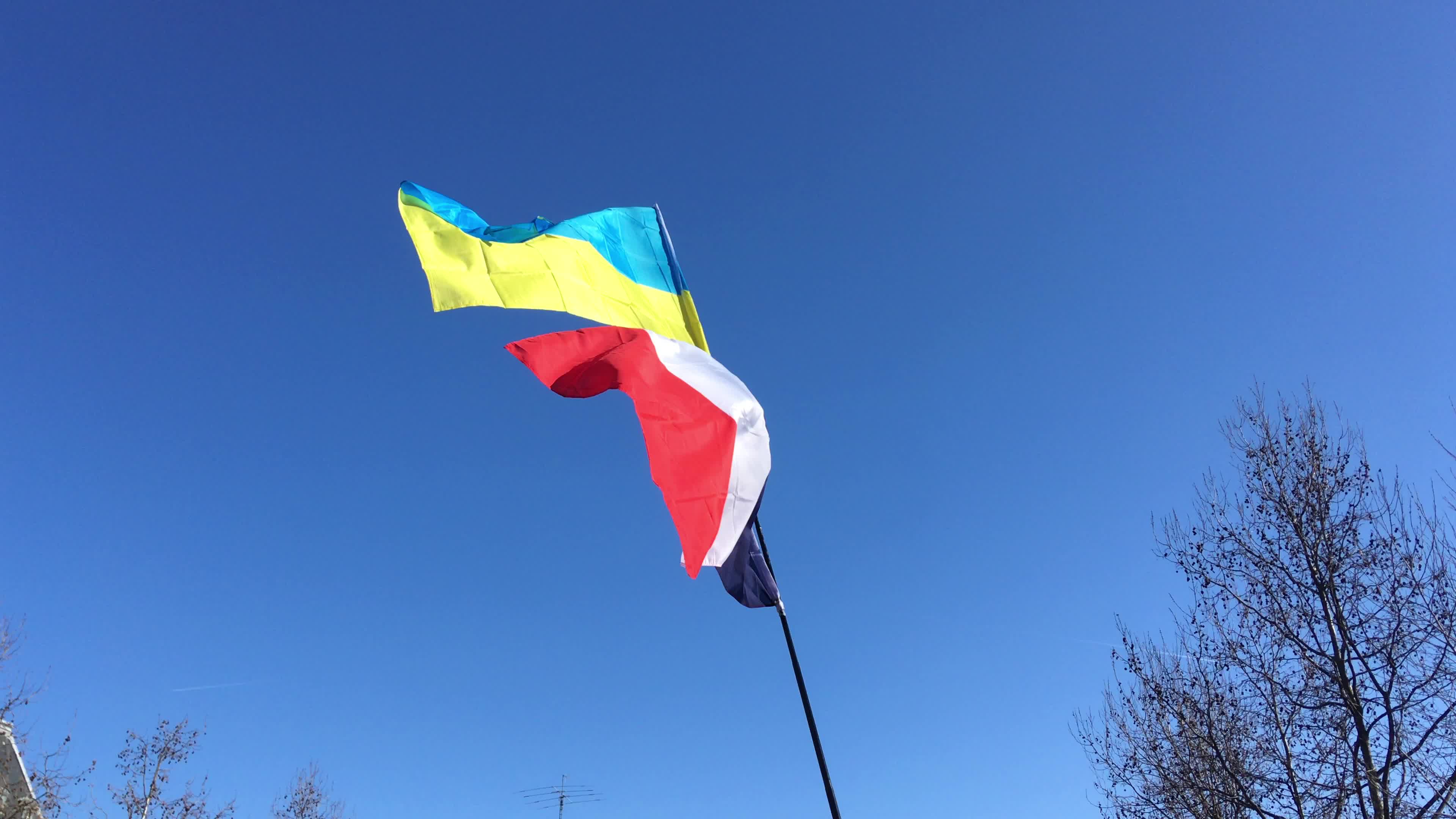 Demonstration against Russia's invasion of Ukraine in Paris
