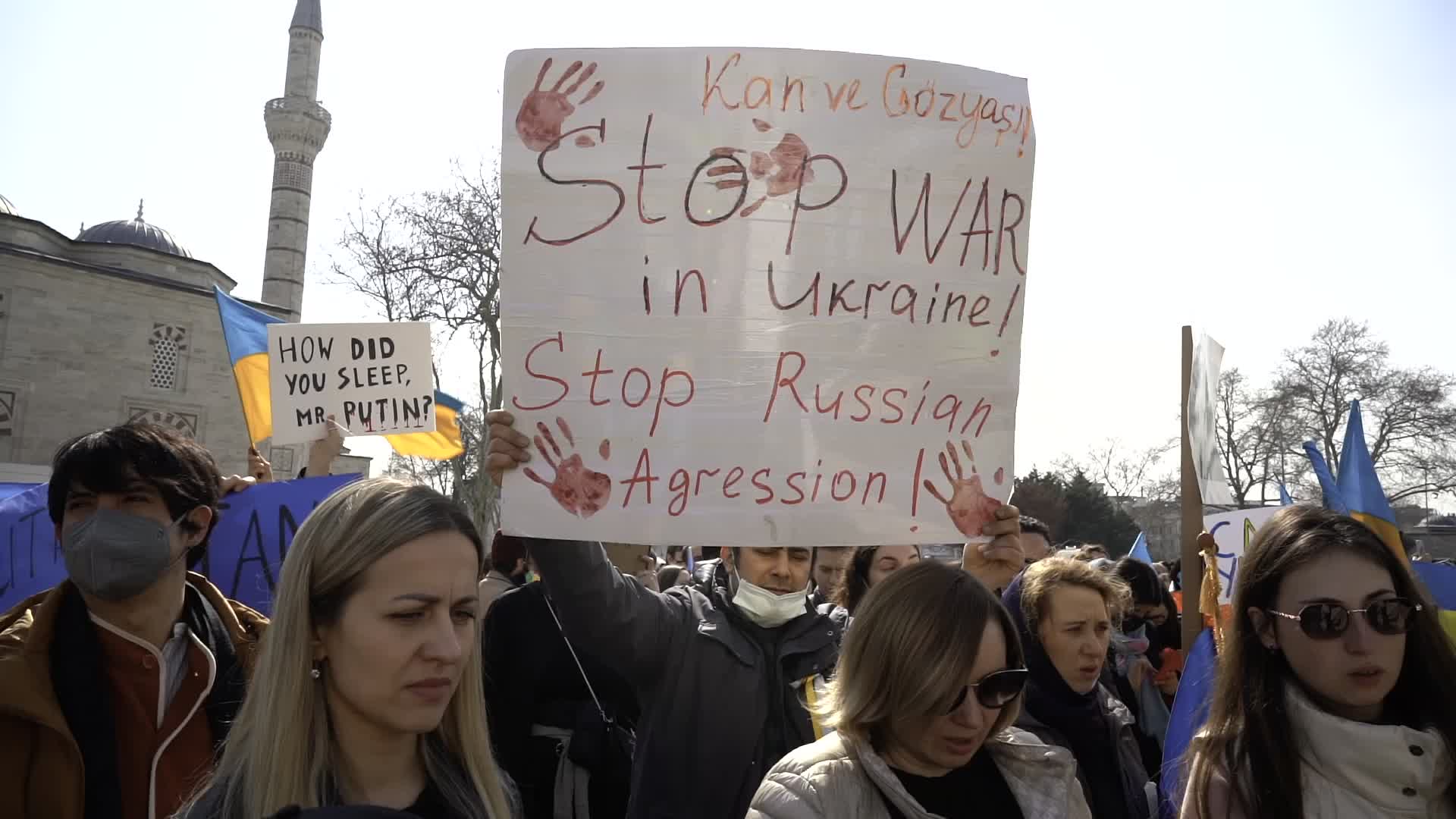 Ukranians In Istanbul Protest Against Russia