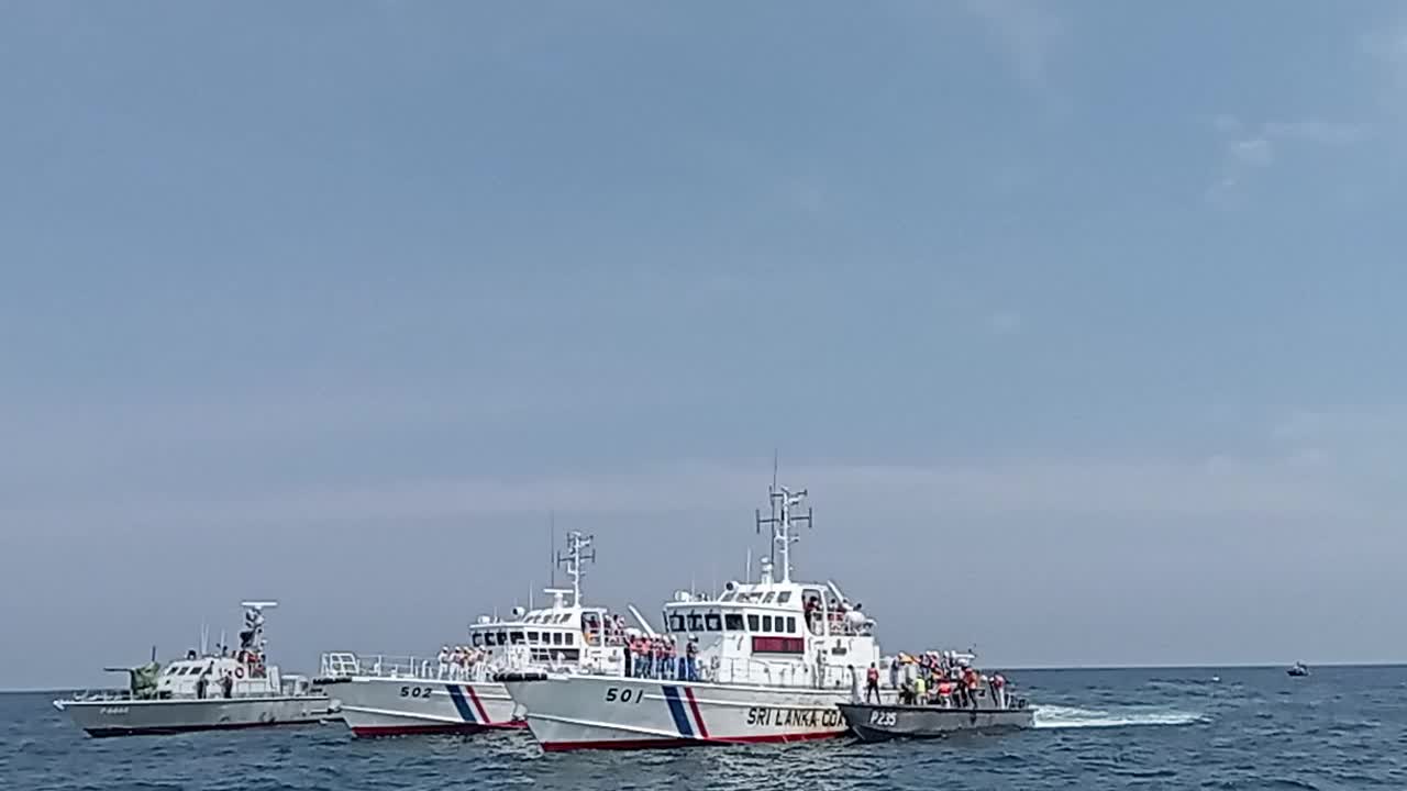 Advance Oil Spill Demonstrate Exercise On Sri Lanka