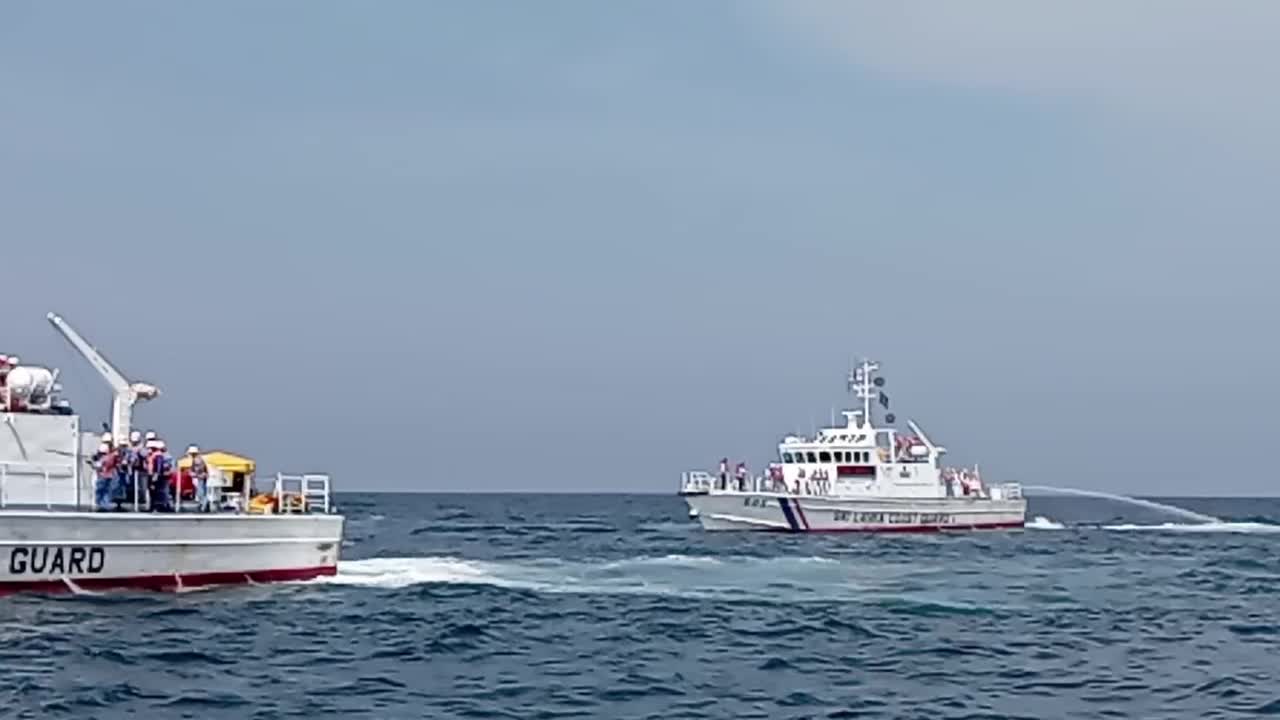 Advance Oil Spill Demonstrate Exercise On Sri Lanka