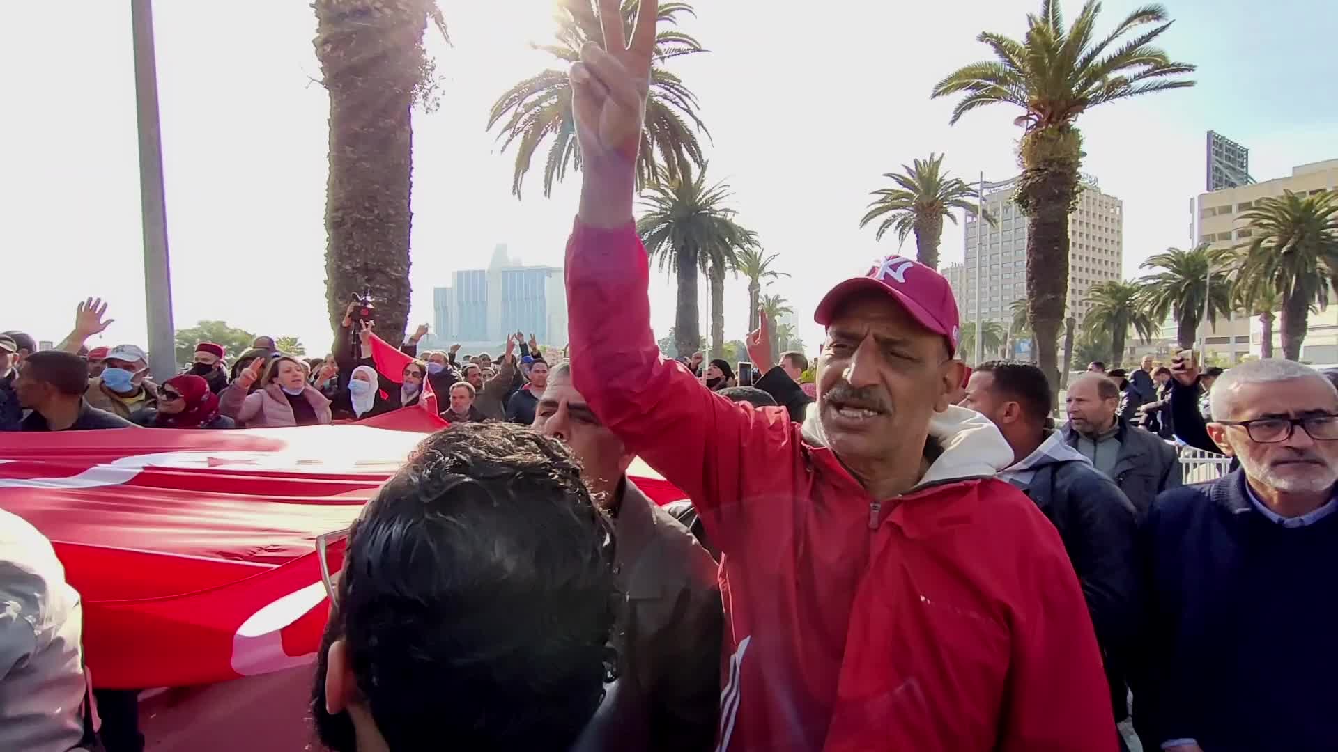 President Saied’s Opponents Demonstrate In Support Of Judiciary Independence In Tunis