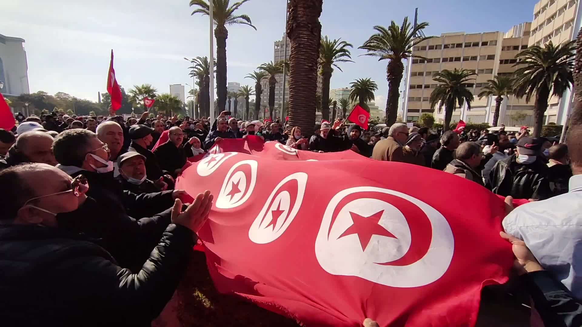 President Saied’s Opponents Demonstrate In Support Of Judiciary Independence In Tunis