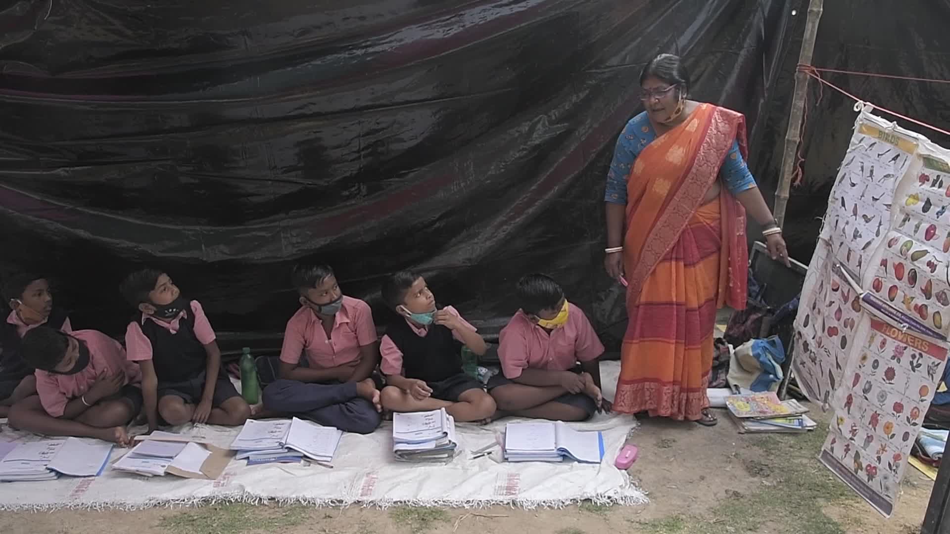 Open air school for children in West Bengal