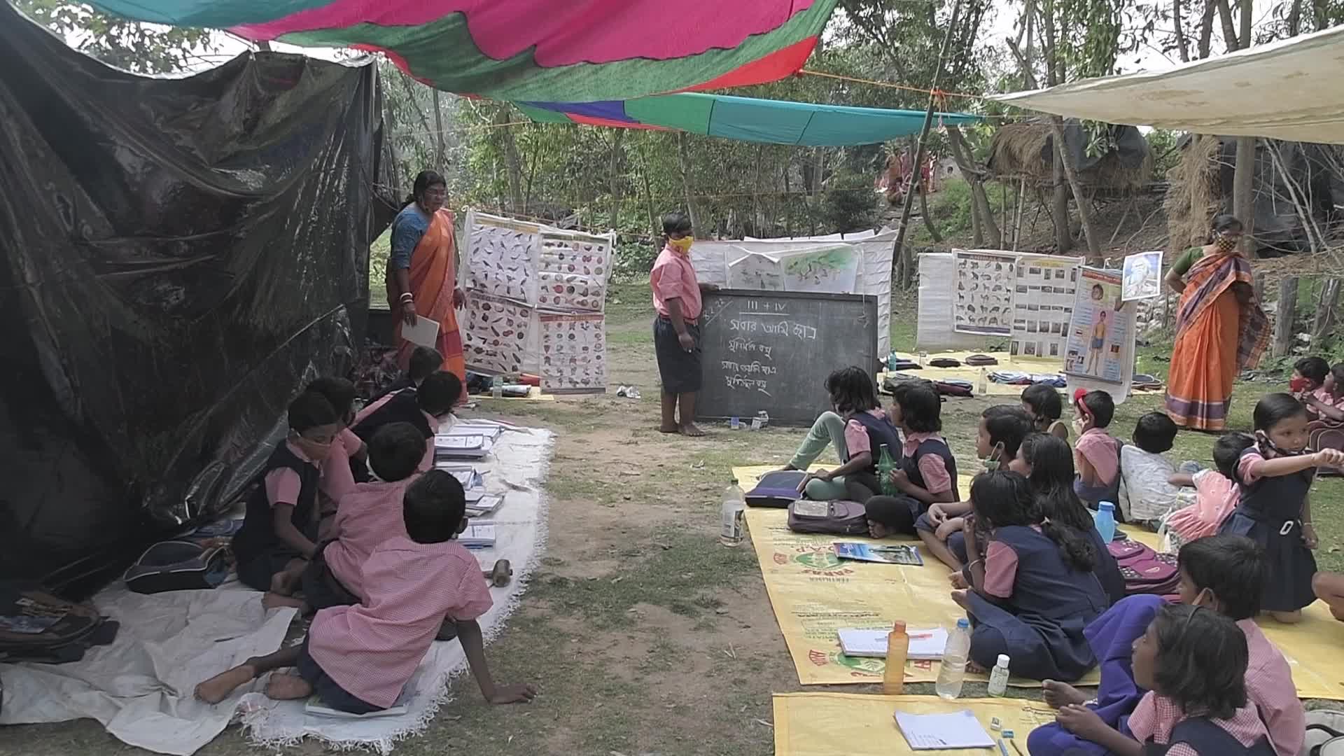 Open air school for children in West Bengal