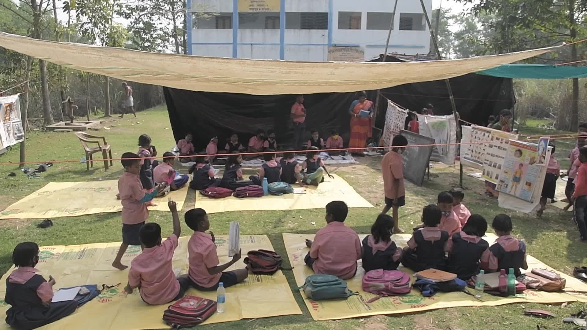 Open air school for children in West Bengal