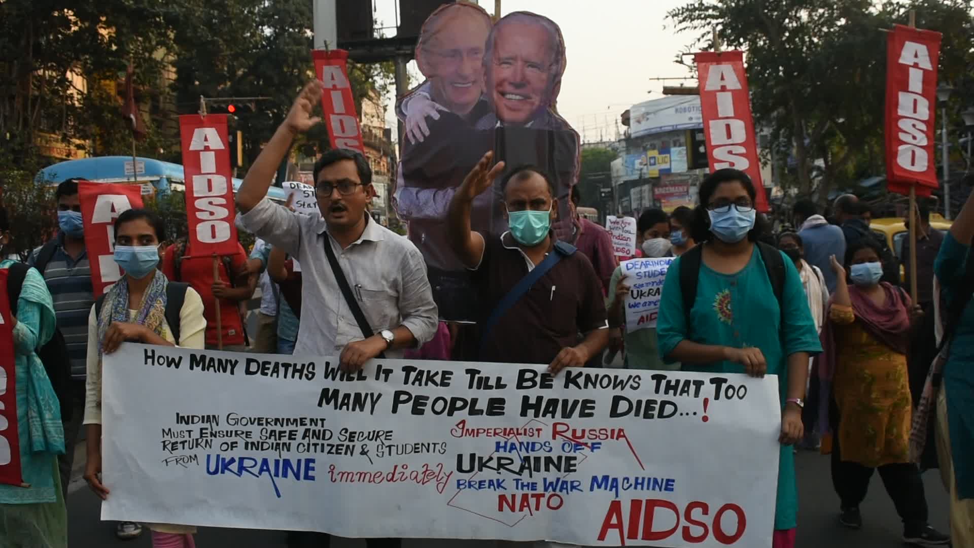 Protest in Kolkata against Ukraine War