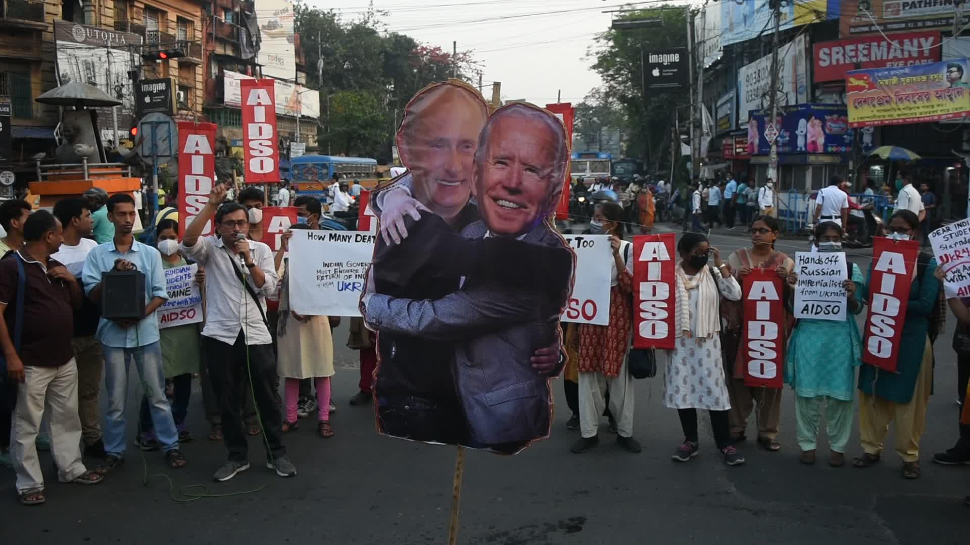 Protest in Kolkata against Ukraine War