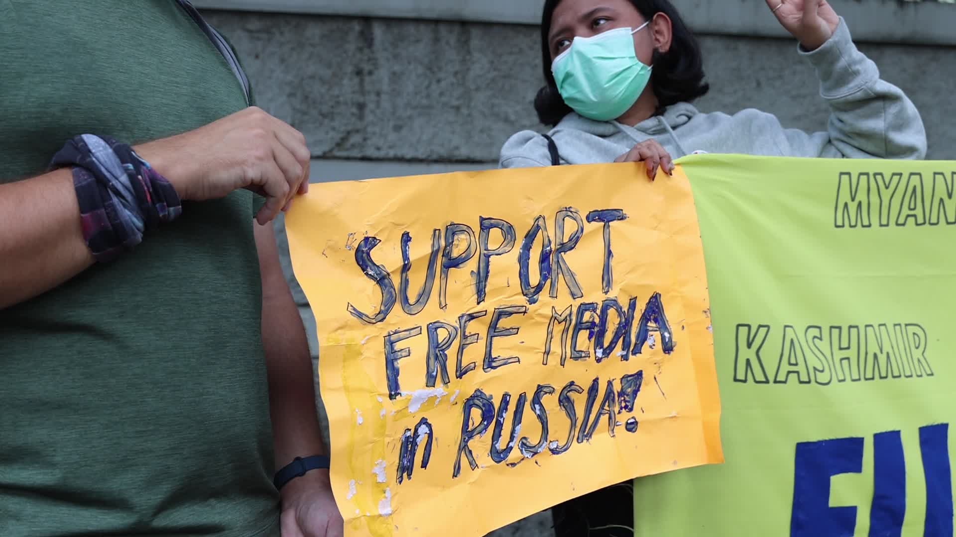 Indonesian Residents and Ukrainian Citizens Join Anti-War Protest In Jakarta