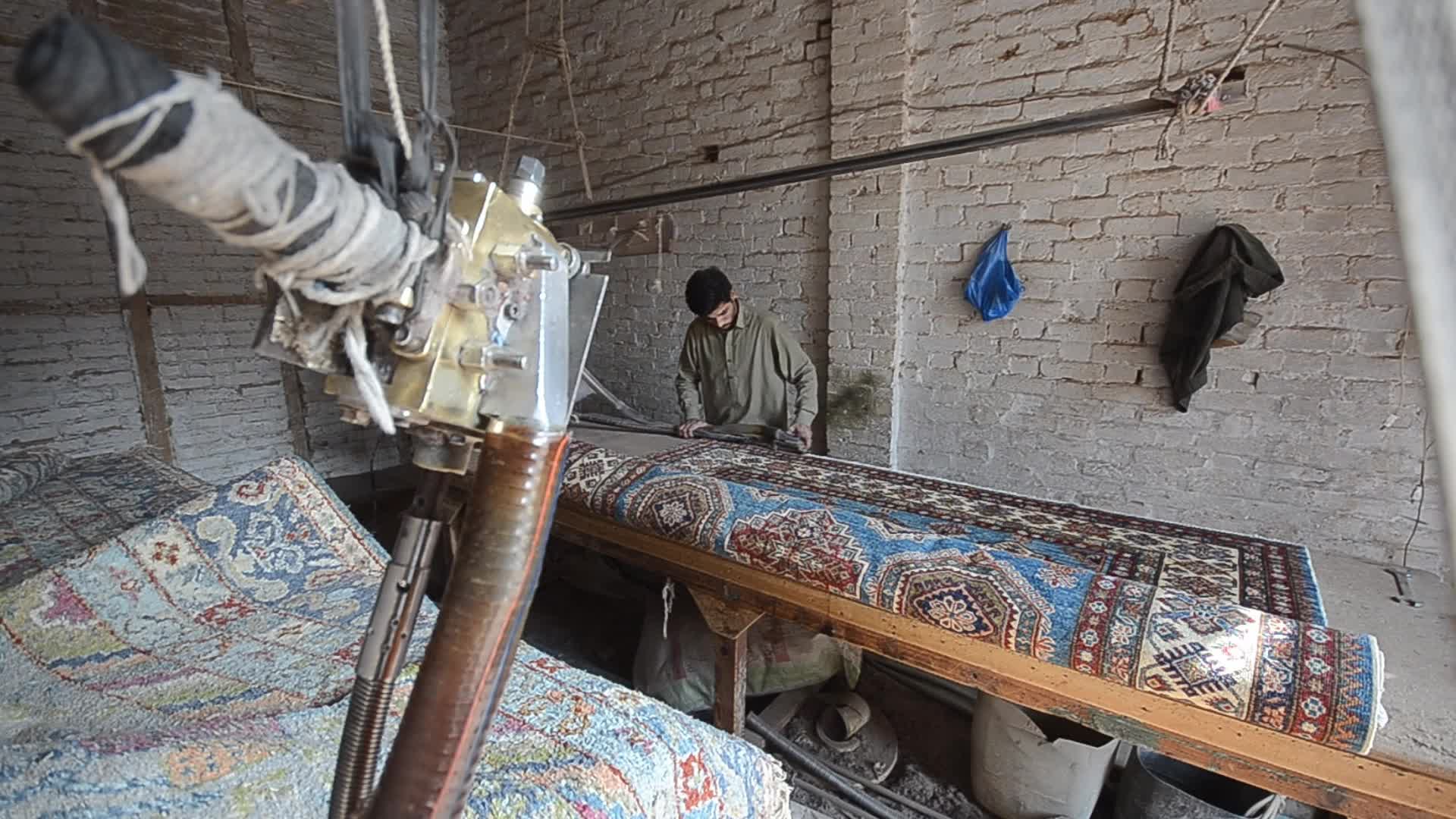Afghan carpet factory in Peshawar 