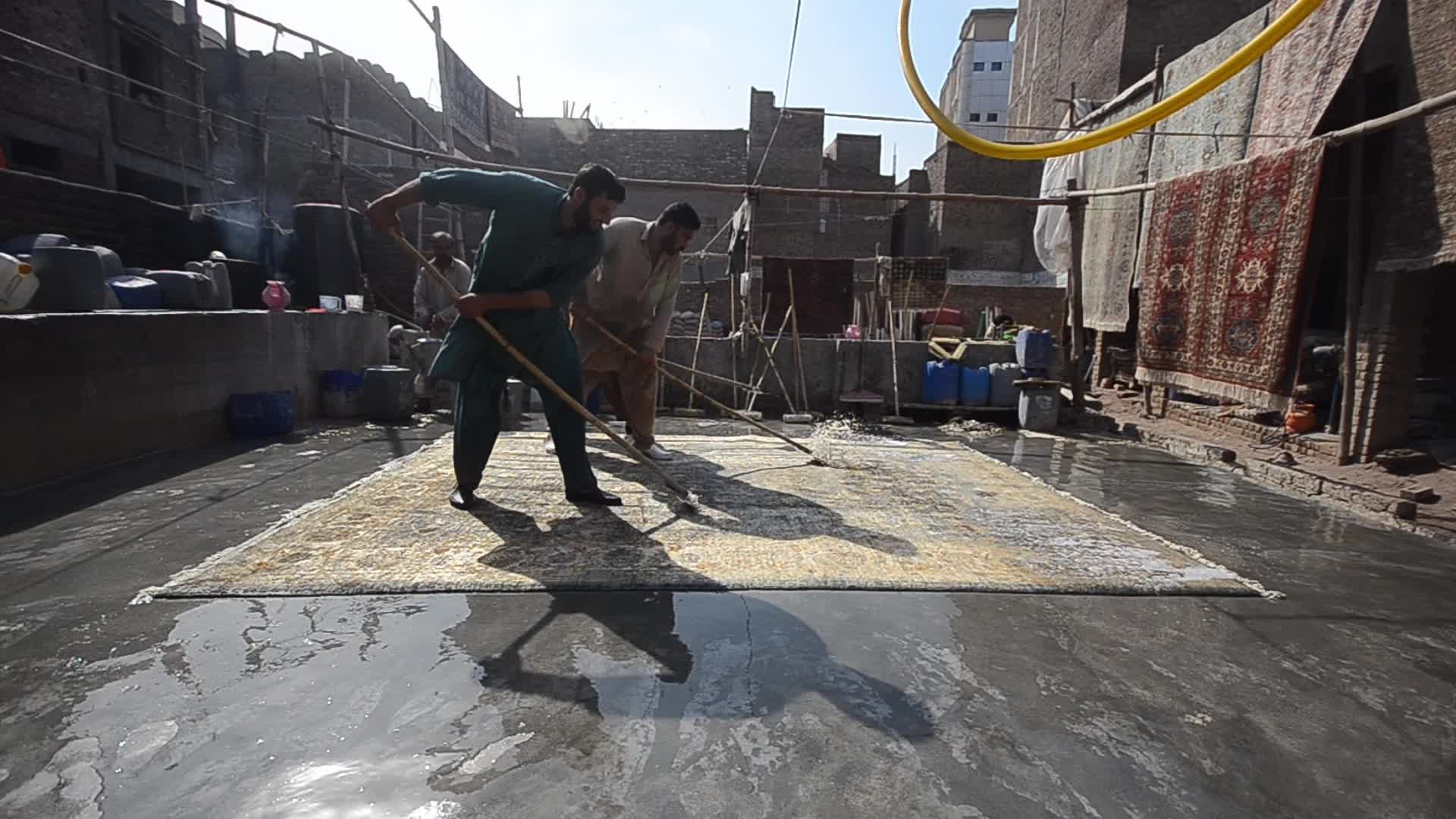 Afghan carpet factory in Peshawar 