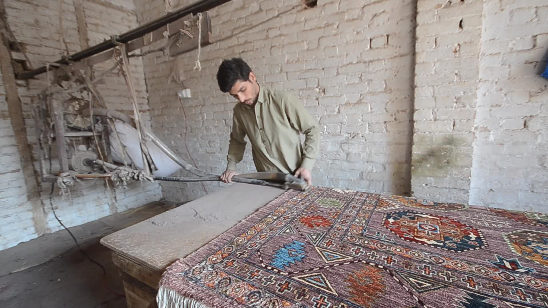 Afghan carpet factory in Peshawar 