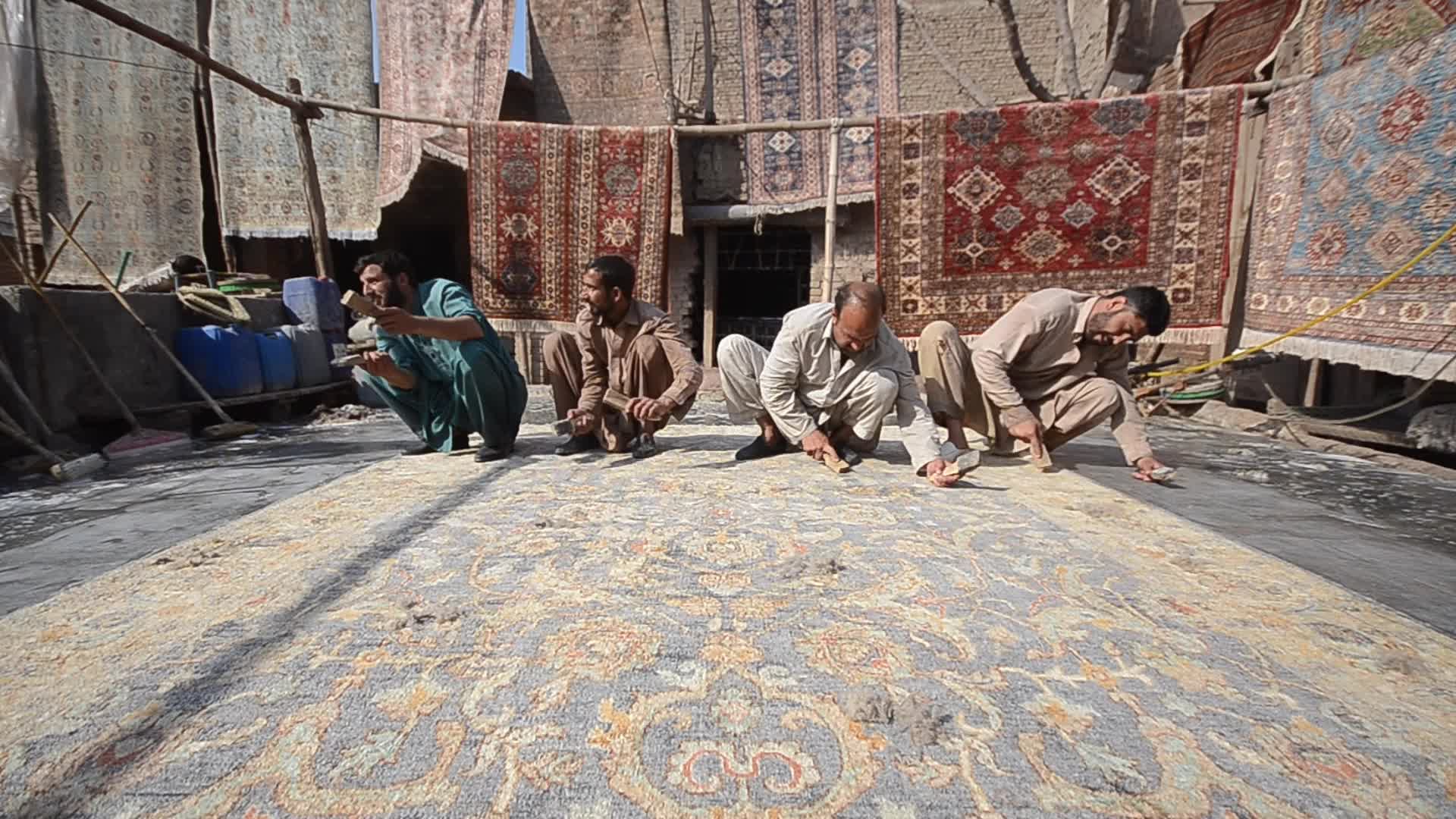 Afghan carpet factory in Peshawar 