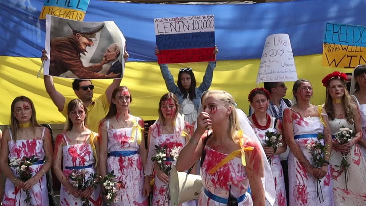 Protest Against Russian Military Invasion Of Ukraine