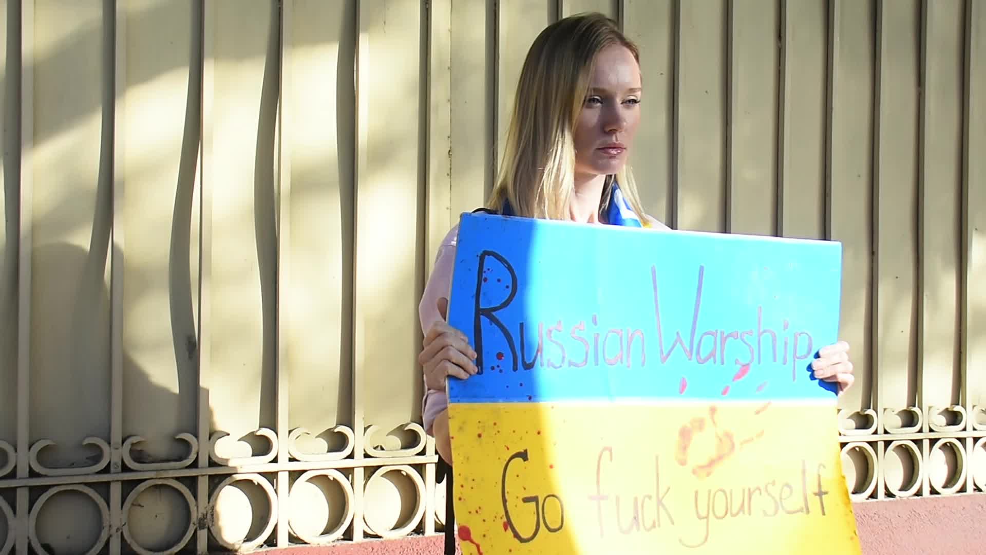 Protest To Demanding Stop The Russian Attacks In Ukraine