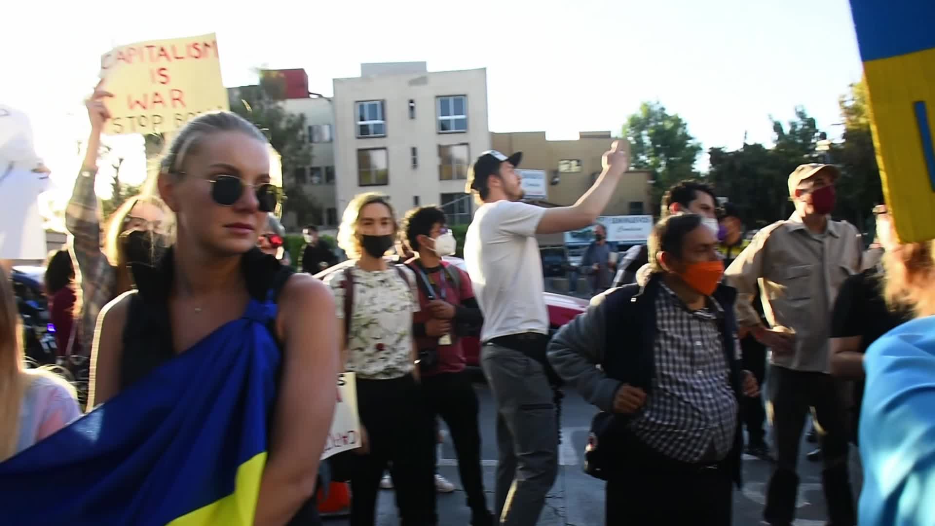 Protest To Demanding Stop The Russian Attacks In Ukraine