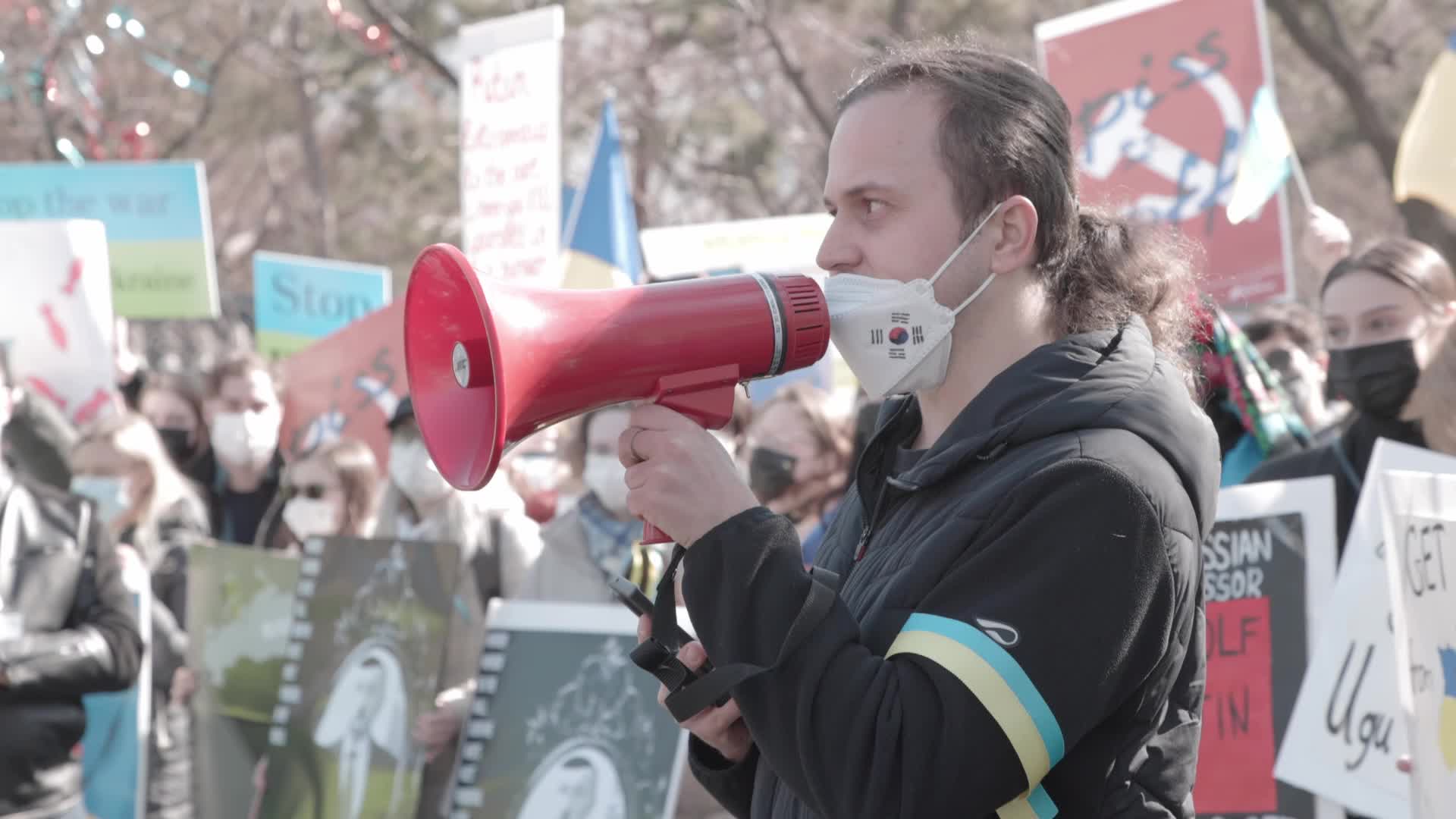 Rally Against Russia's Military Operation In Ukraine, Seoul, South Korea