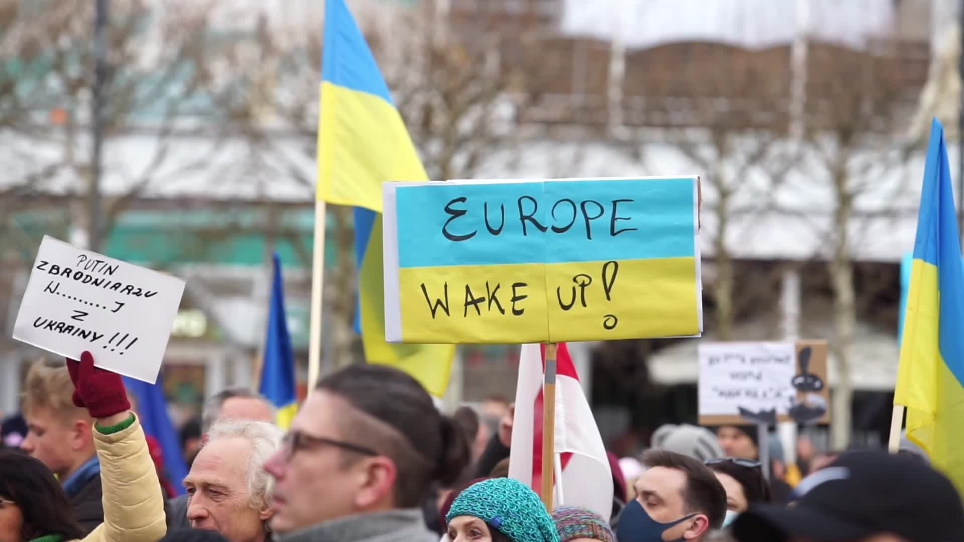 Protest Against Russian Agression In Sopot, Poland