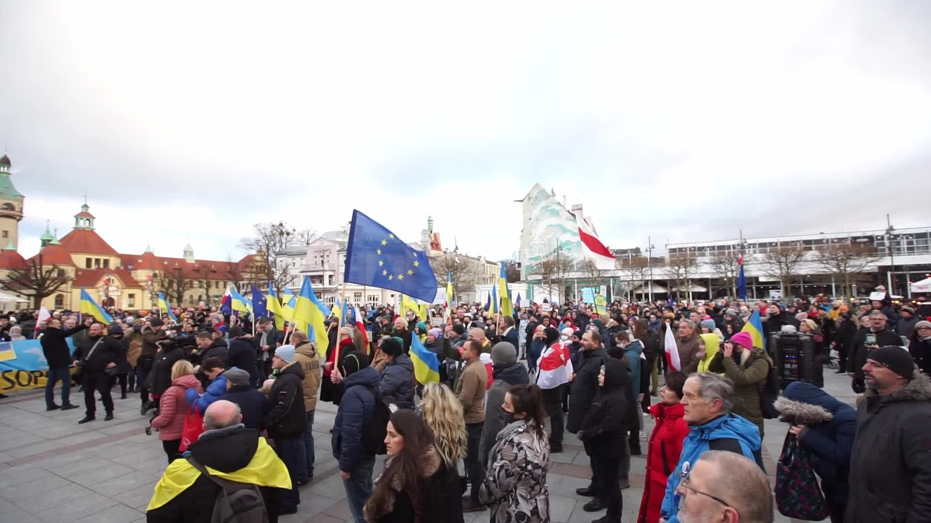 Protest Against Russian Agression In Sopot, Poland